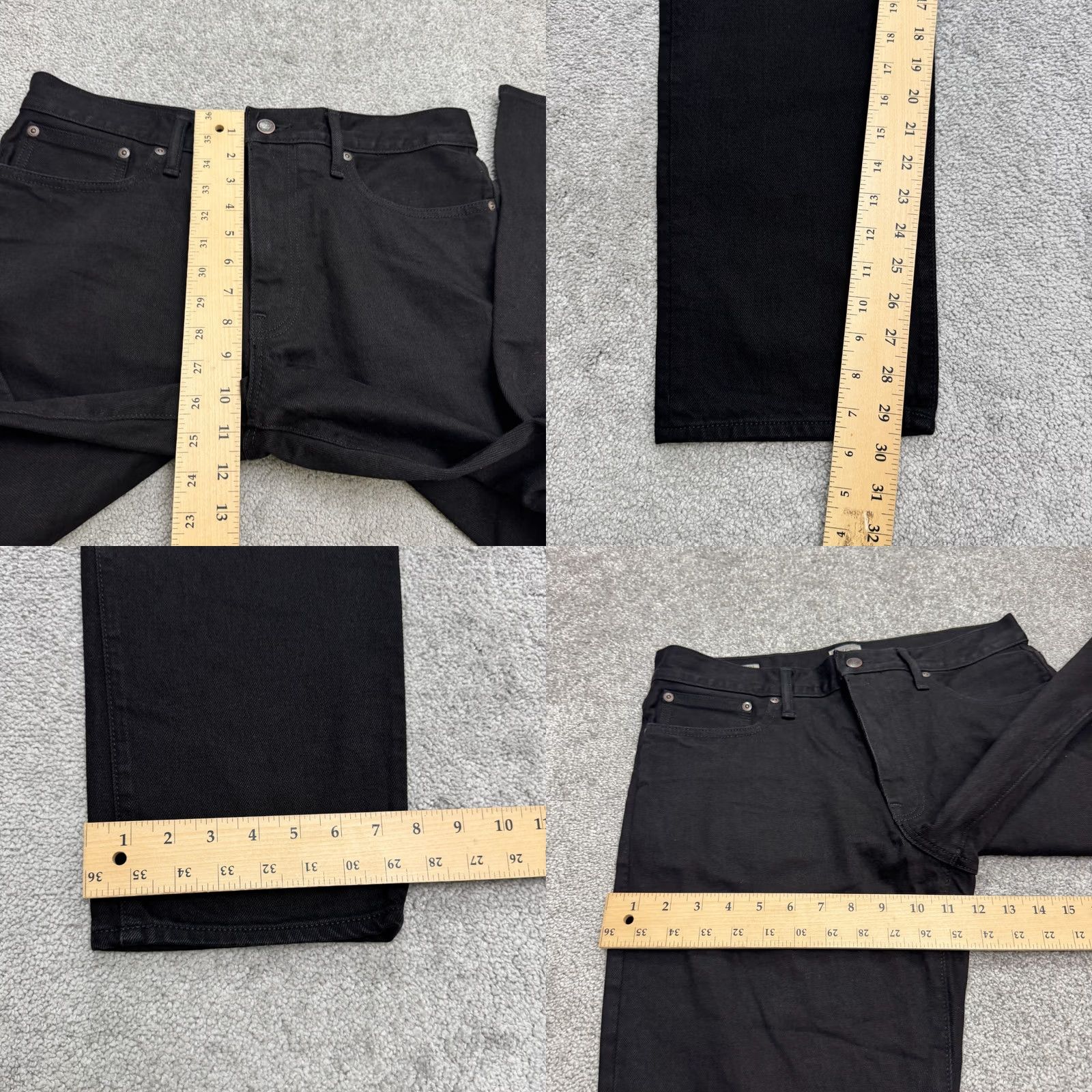 J.Crew J.Crew Jeans Mens 31x30 Black Denim Straight Leg Cotton Casual Stretch Size US 31 - 9 Thumbnail