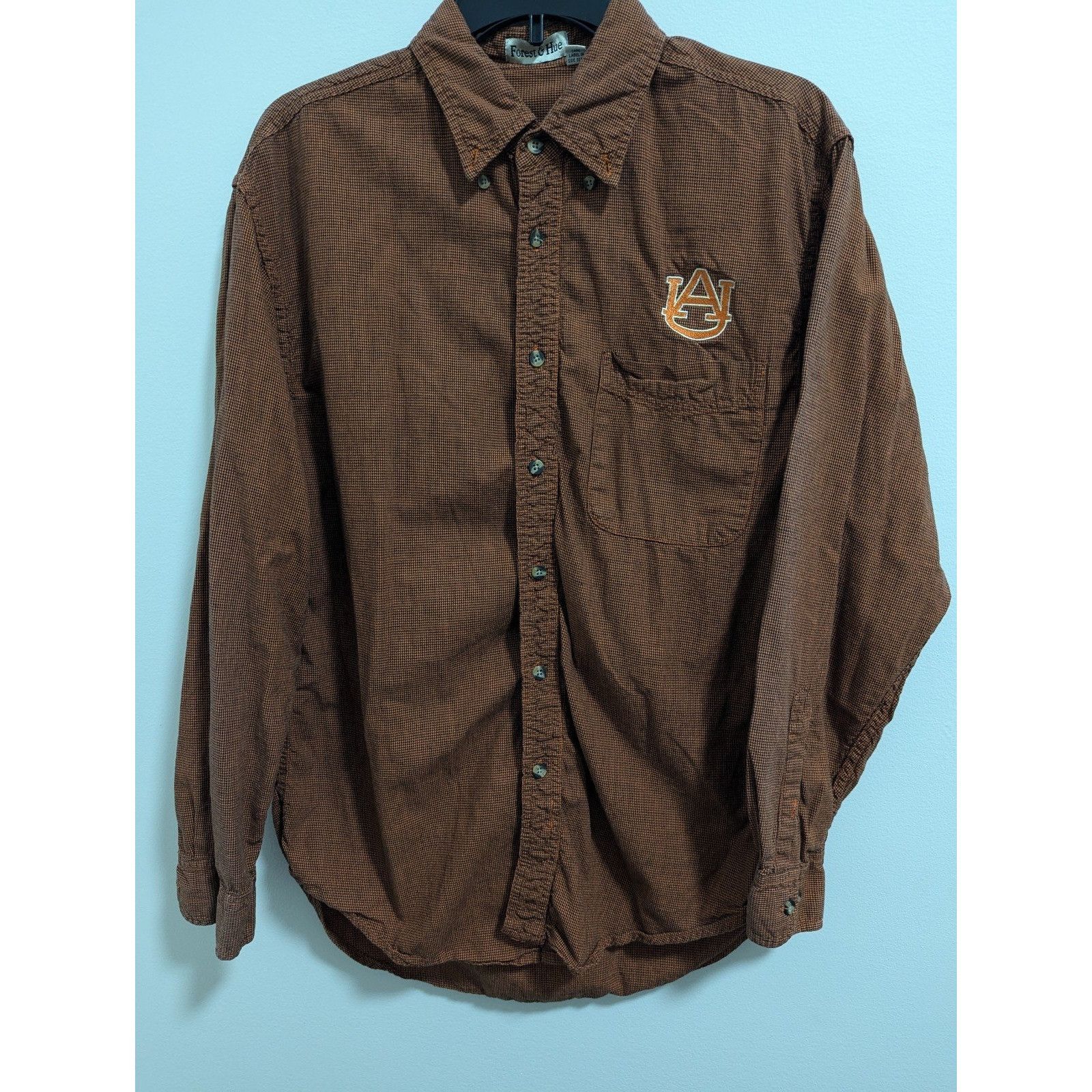 Other Forest & Hue Button Down Shirt Men S Orange Auburn Embroider Size US S / EU 44-46 / 1 - 4 Thumbnail