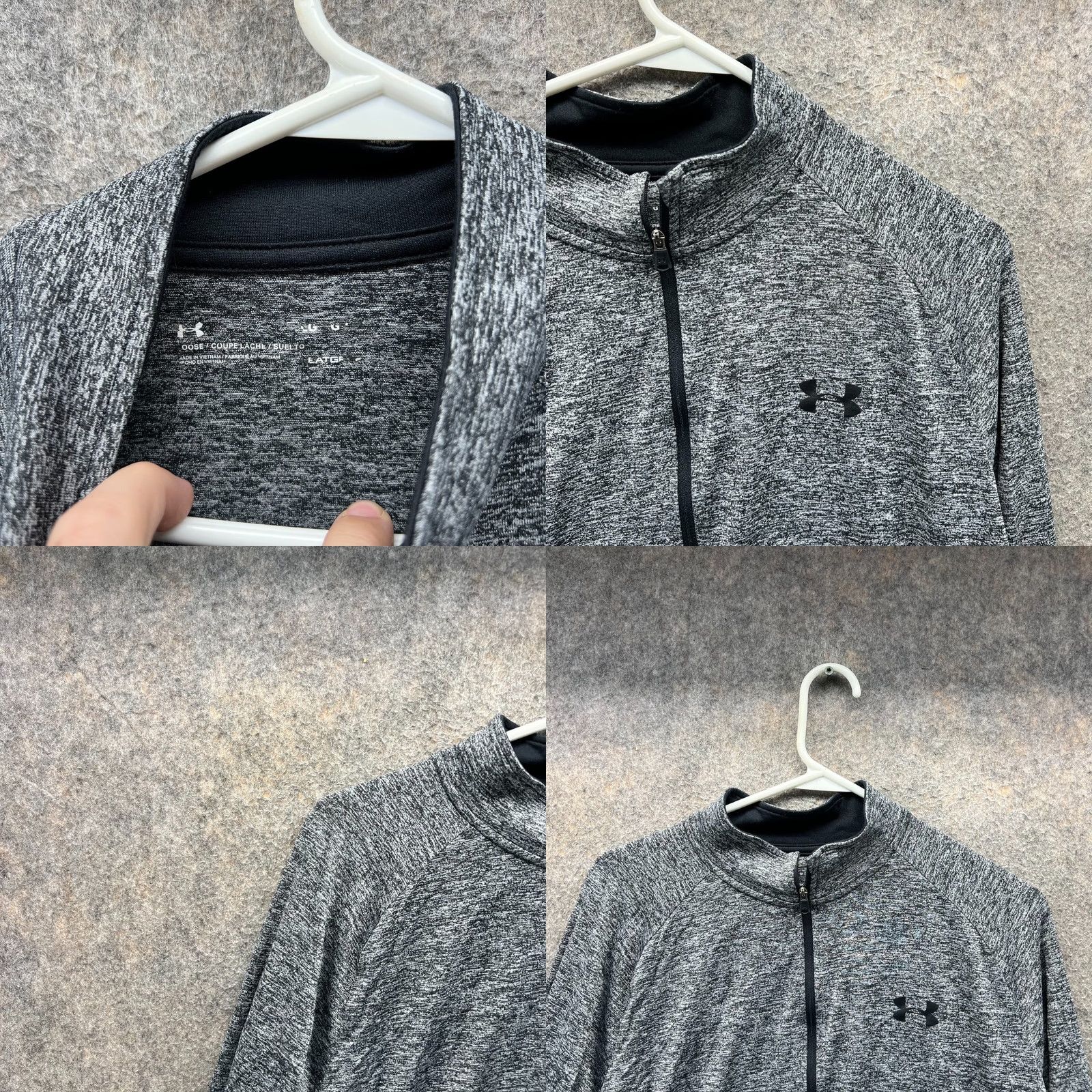 Under Armour VINTAGE Under Armour Sweatshirt Mens Large Heather Gray 1/4 Zip Long Sleeve Athletic Sweatshirt Pullover 1/4 Zip Logo Gray Mens L Size US L / EU 52-54 / 3 - 8 Thumbnail