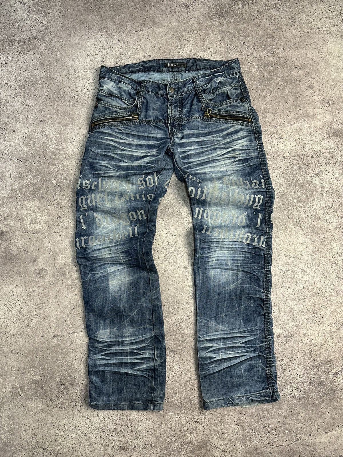 Japanese Brand × Vintage Vintage Y2K Junya Watanabe Style Archive Jeans Distressed Size US 34 / EU 50 - 2 Thumbnail