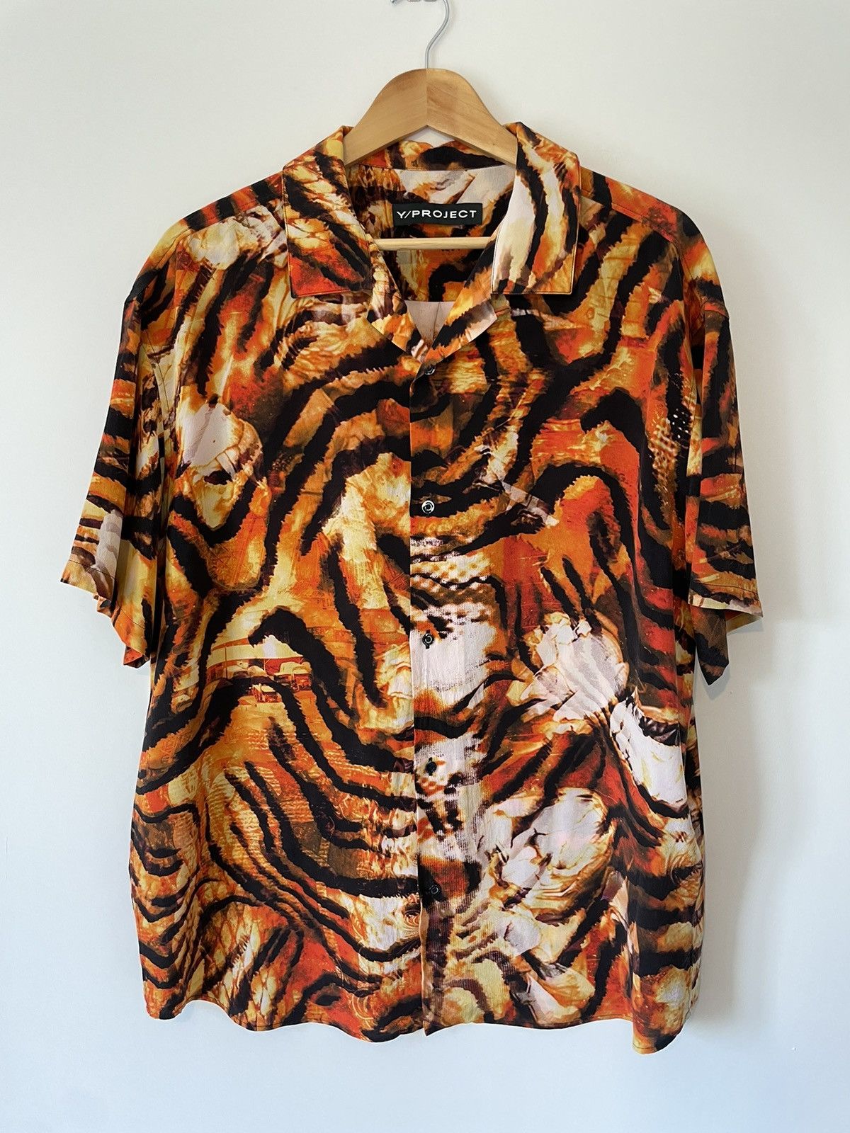Y/Project Tiger Silk Shirt Size US M / EU 48-50 / 2 - 1 Thumbnail