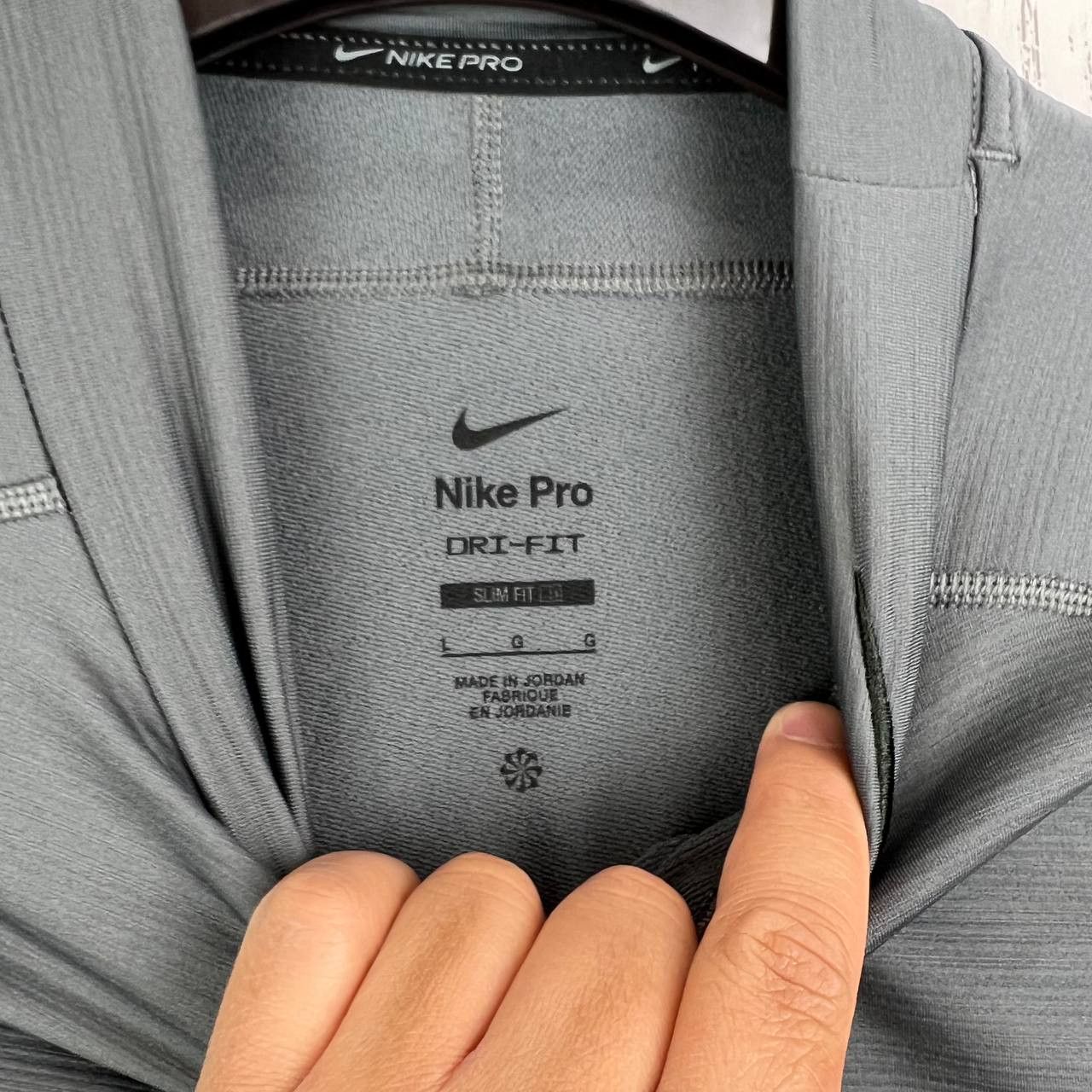 Nike Nike Pro Dri-Fit Large Slim Fit Shirt Mock Neck Gray Men Size US L / EU 52-54 / 3 - 5 Thumbnail
