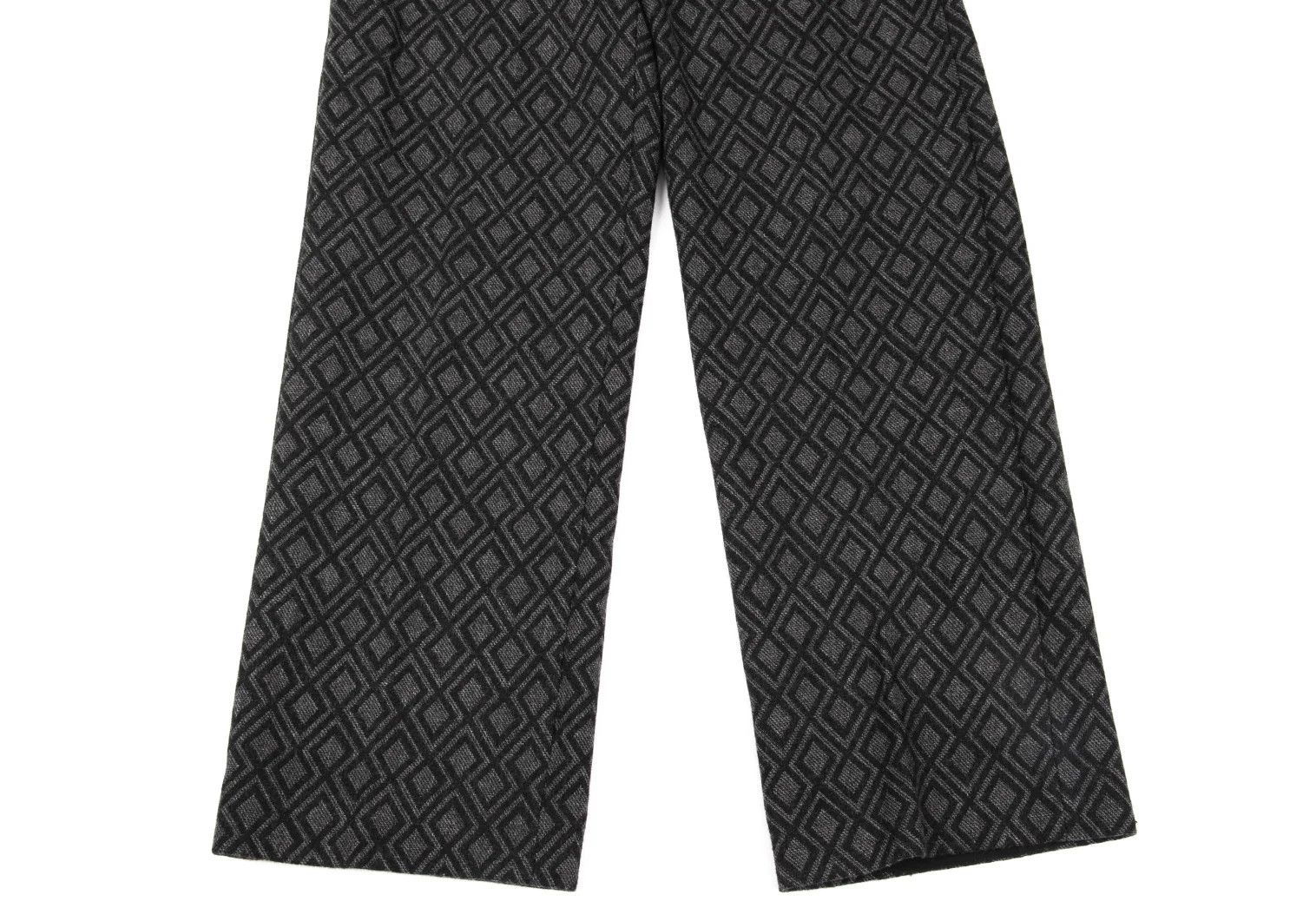 Emporio Armani Cashmere Blend Wool Geometric Jacquard Pants Charcoal 44 Size US 28 / EU 44 - 7 Thumbnail