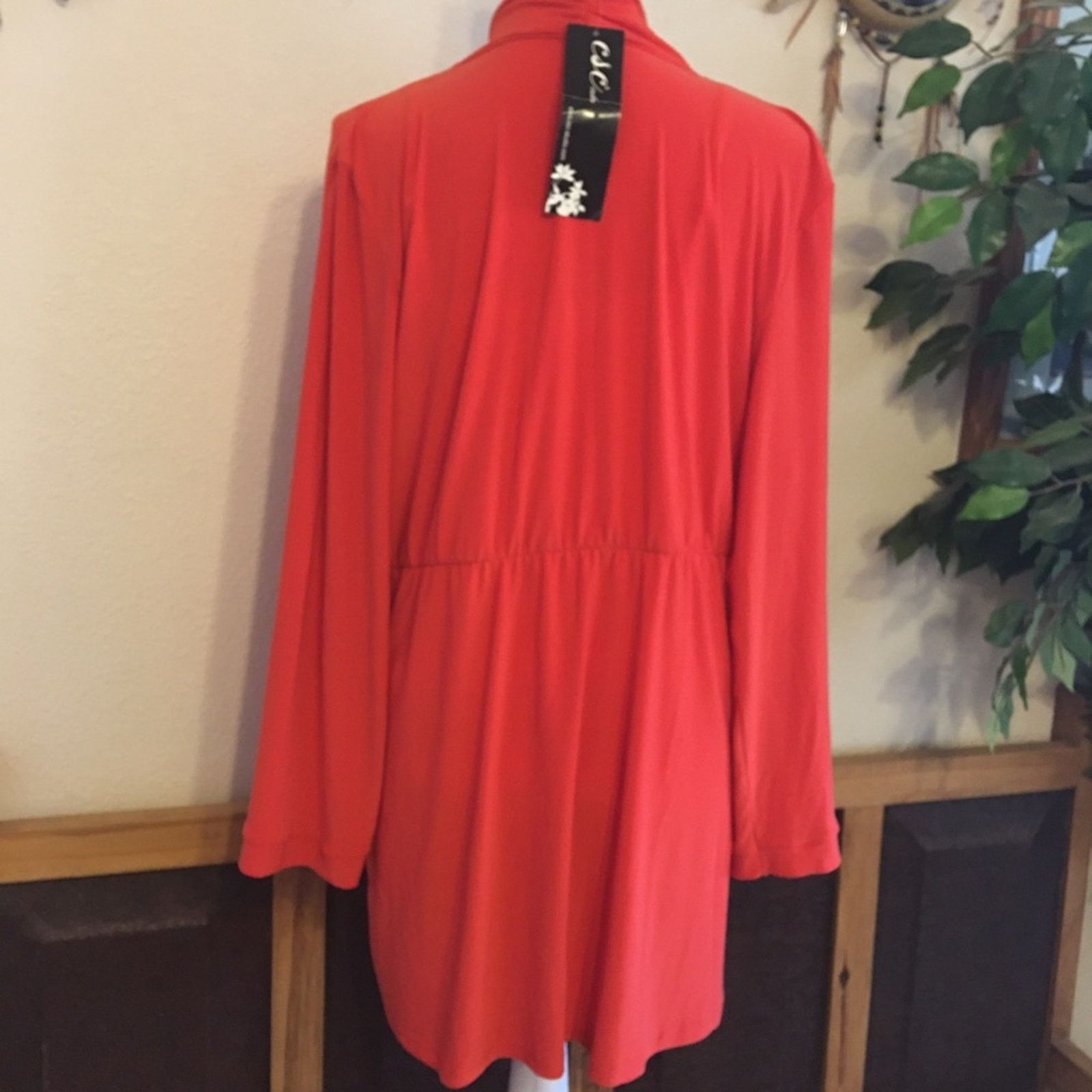 Designer CSC Studio coral wrap front Tunic Top dress NWT XL Size XL / US 12-14 / IT 48-50 - 7 Thumbnail