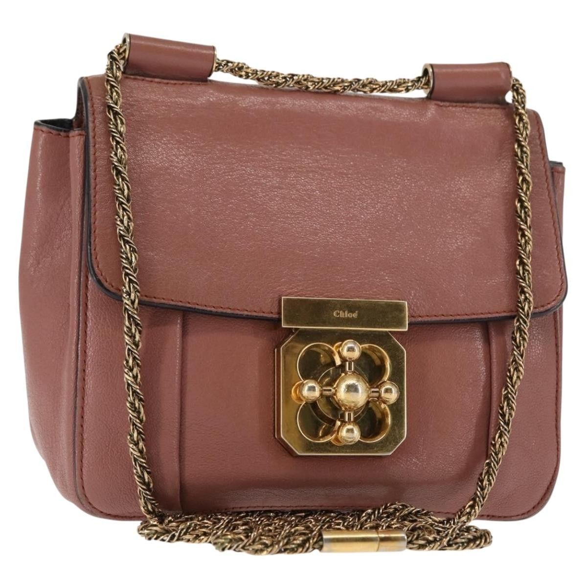 Chloe Elsie Chain Shoulder Bag Leather