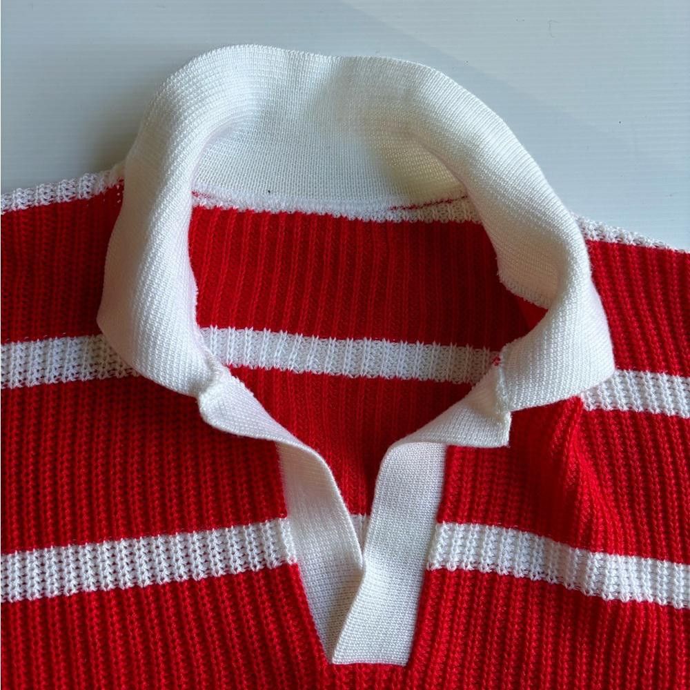 Designer Vintage Striped Knitted Sweater Size L / US 10 / IT 46 - 3 Thumbnail