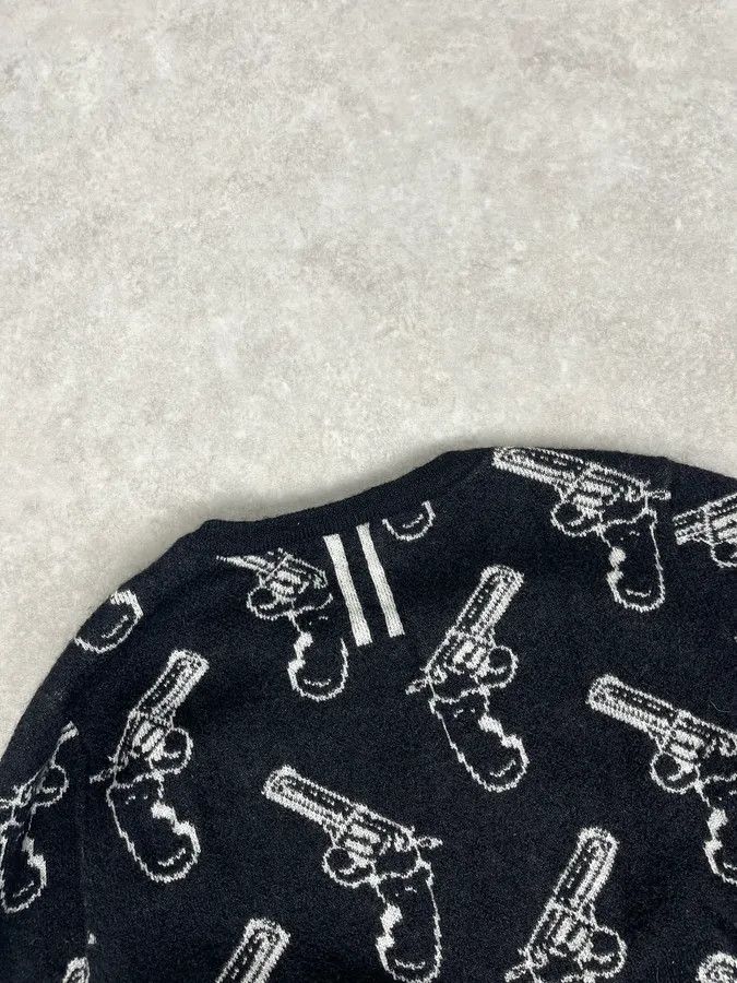 Saint Laurent Paris SS2014 Saint Laurent Black Wool Mohair Revolver Sweater by Hedi Slimane Size US S / EU 44-46 / 1 - 7 Thumbnail