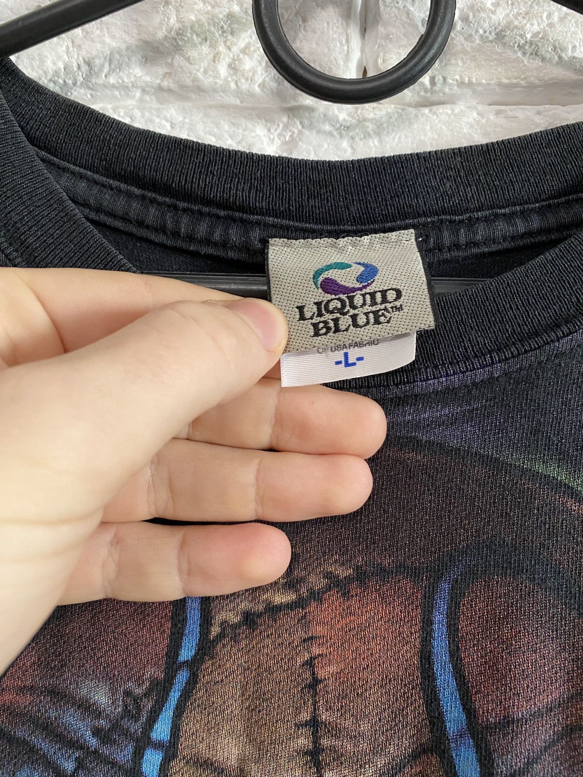 Liquid Blue × Vintage Vintage Liquid Blue Evil Clown Skeleton Print T-Shirt Size US L / EU 52-54 / 3 - 3 Thumbnail