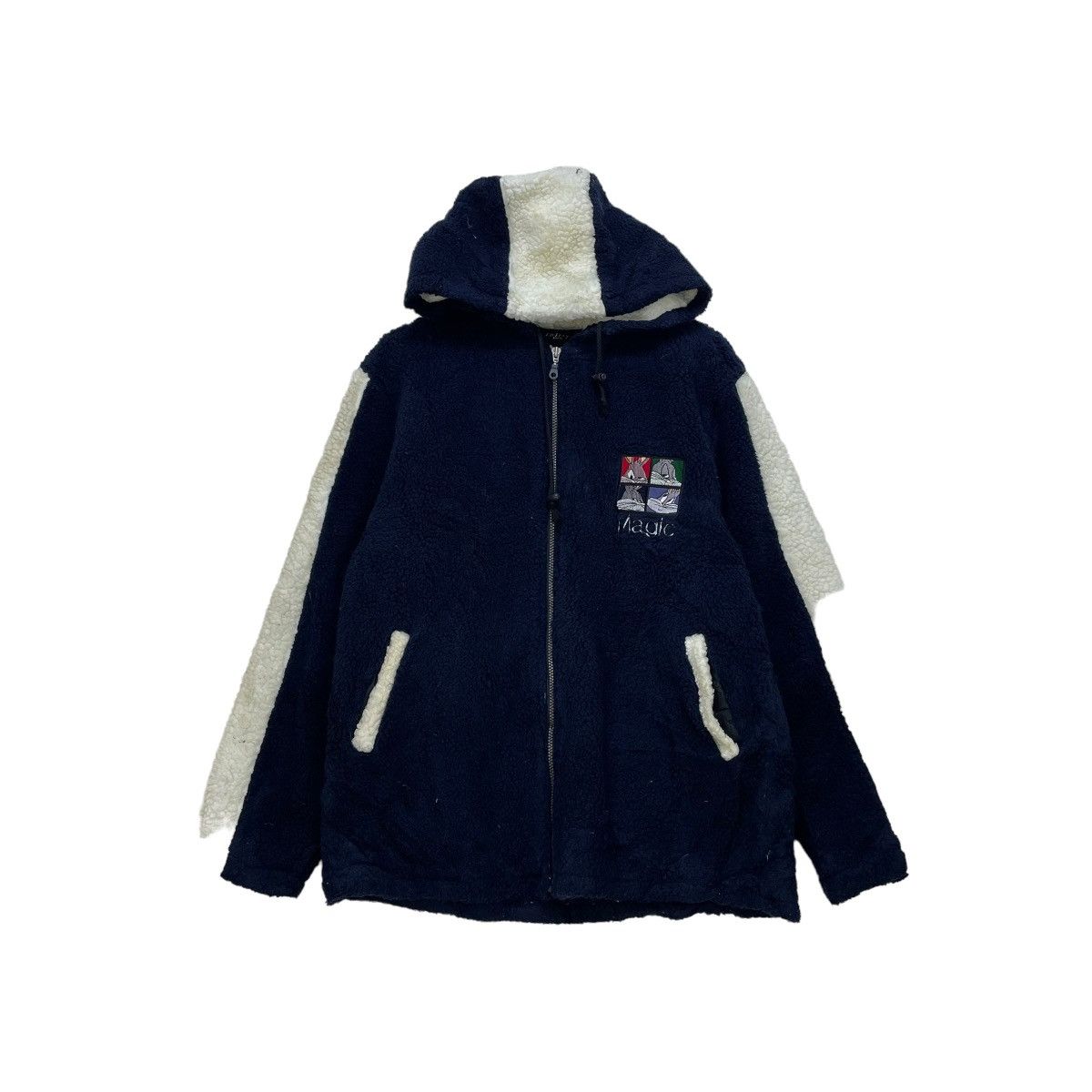 Japanese Brand × Vintage Vintage Disney Cartoon Sherpa Hooded Jacket Size US M / EU 48-50 / 2 - 2 Thumbnail