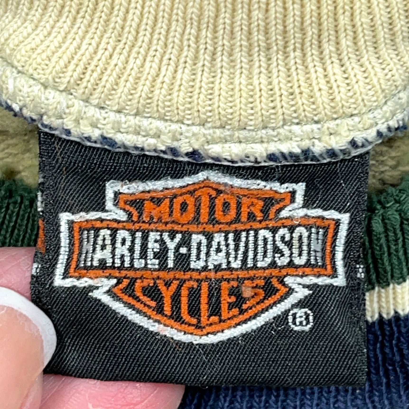 Harley Davidson VINTAGE Harley-Davidson Sweatshirt Men XL Green Crewneck 90s USA Ringer Size US XL / EU 56 / 4 - 5 Thumbnail