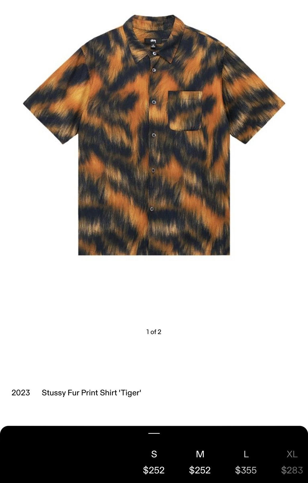 Stussy Tiger print shirt Size US S / EU 44-46 / 1 - 7 Thumbnail