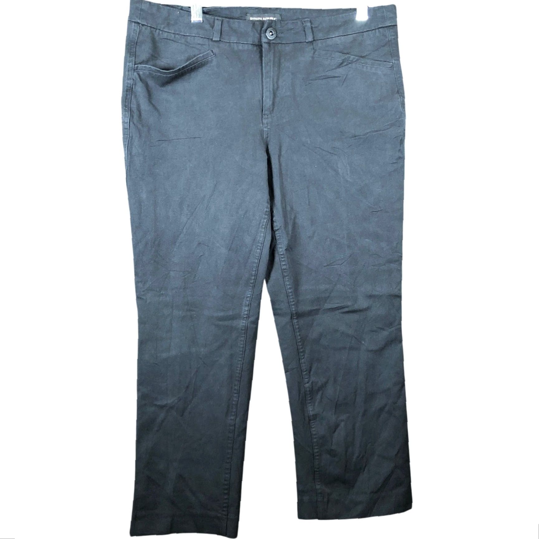 Banana Republic Banana Republic Womens Pants Black Mid Rise Chino Straight Capri Stretch 10 Size 24" / US 00 / IT 34 - 2 Thumbnail