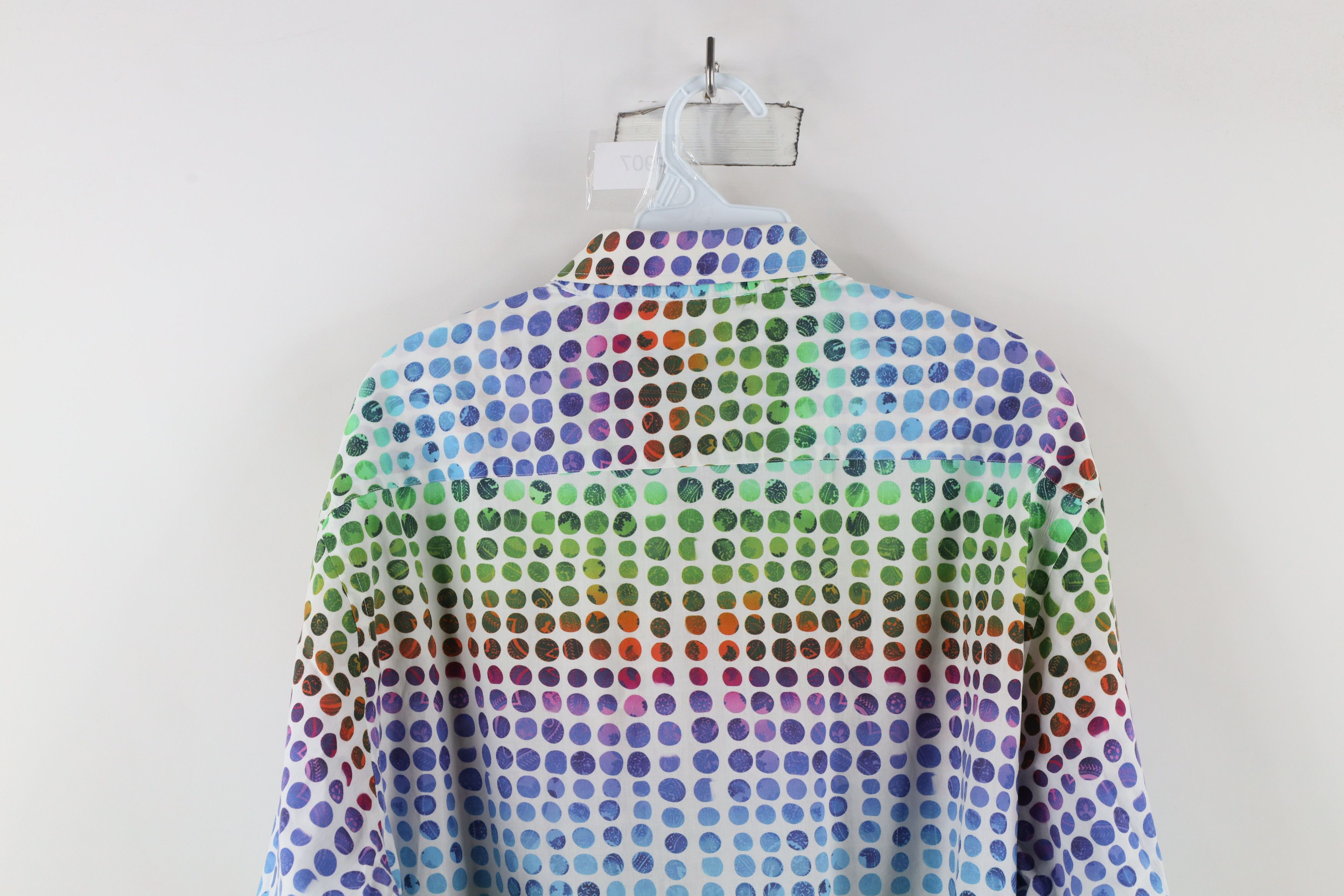Vintage David Smith Australia Polka Dot Paisley Cuff Button Shirt Size US XL / EU 56 / 4 - 13 Thumbnail