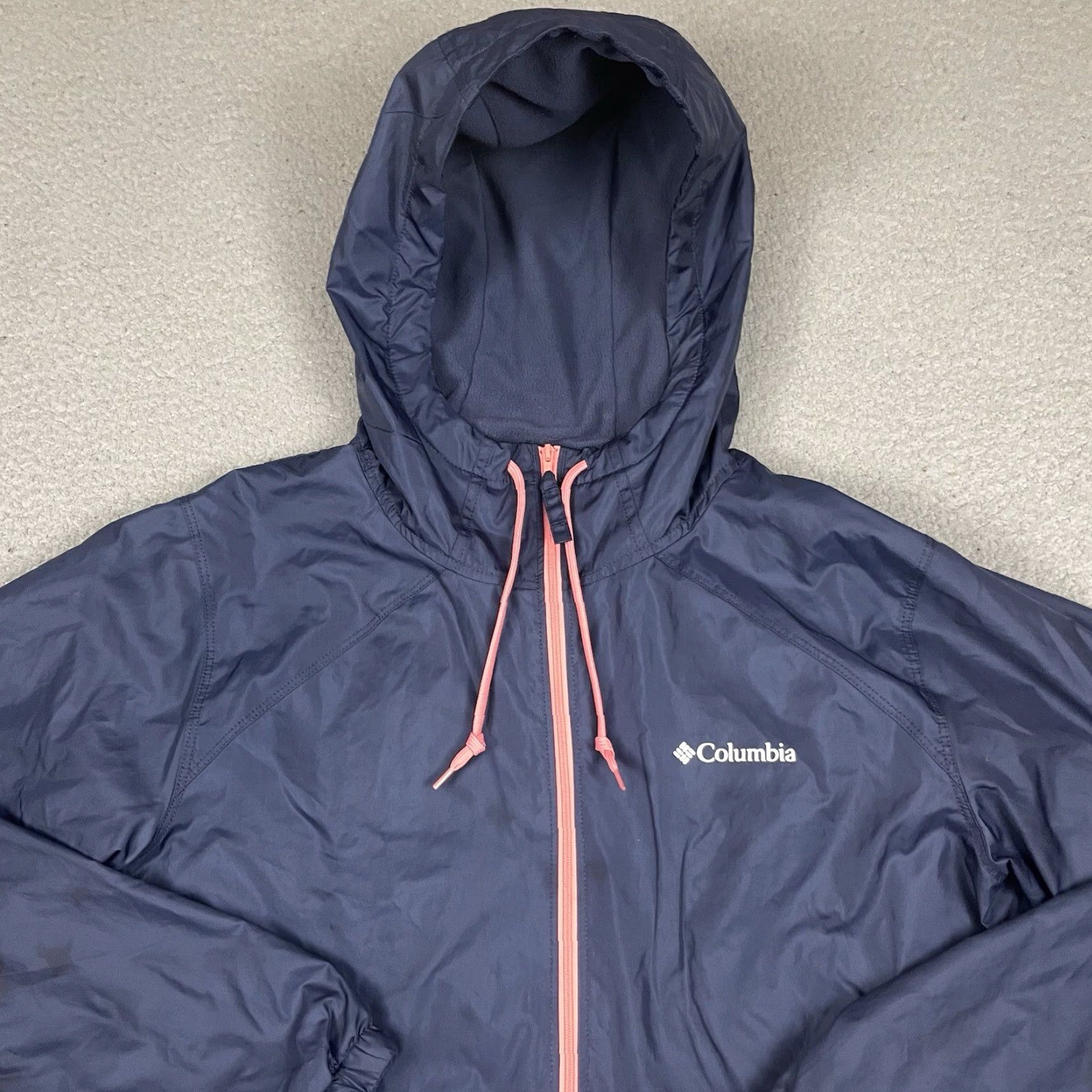 Vintage Columbia Jacket Womens M Blue Hooded Windbreaker Casual Size M / US 6-8 / IT 42-44 - 2 Thumbnail