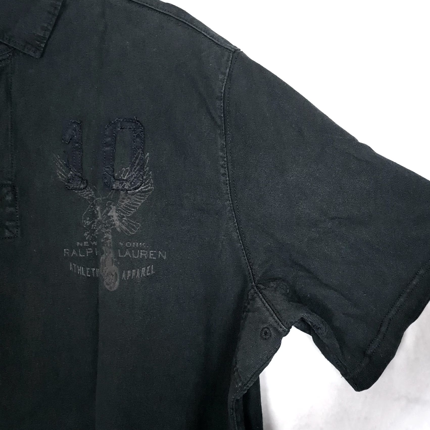 Polo Ralph Lauren VINTAGE Polo Ralph Lauren Polo Shirt Mens XL Black RL Athletic Eagle 10 Embroidered Size US XL / EU 56 / 4 - 6 Thumbnail