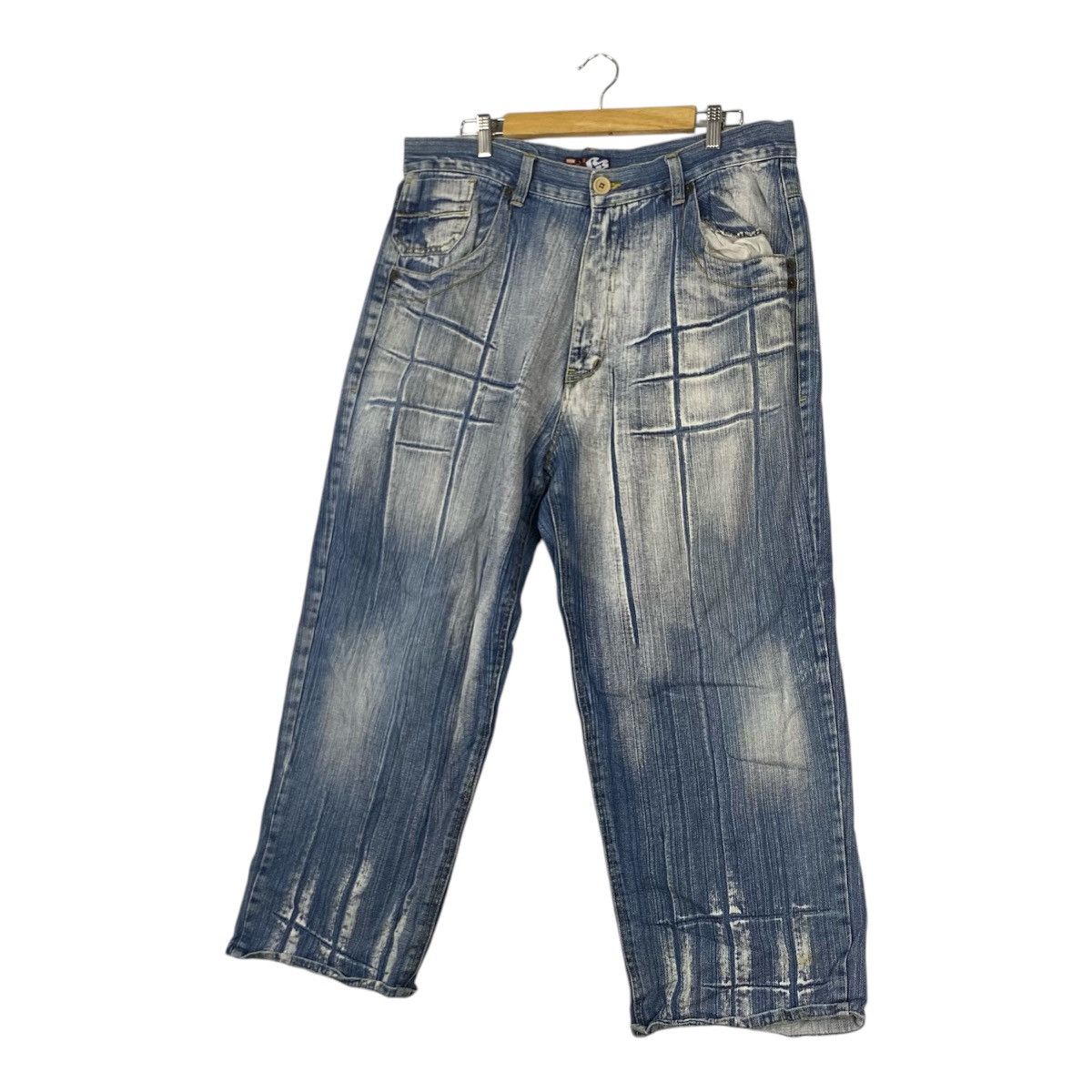 Designer × Vintage Vintage Raw Blue Denim Regular Size Shorts for Men Size US 32 / EU 48 - 2 Thumbnail