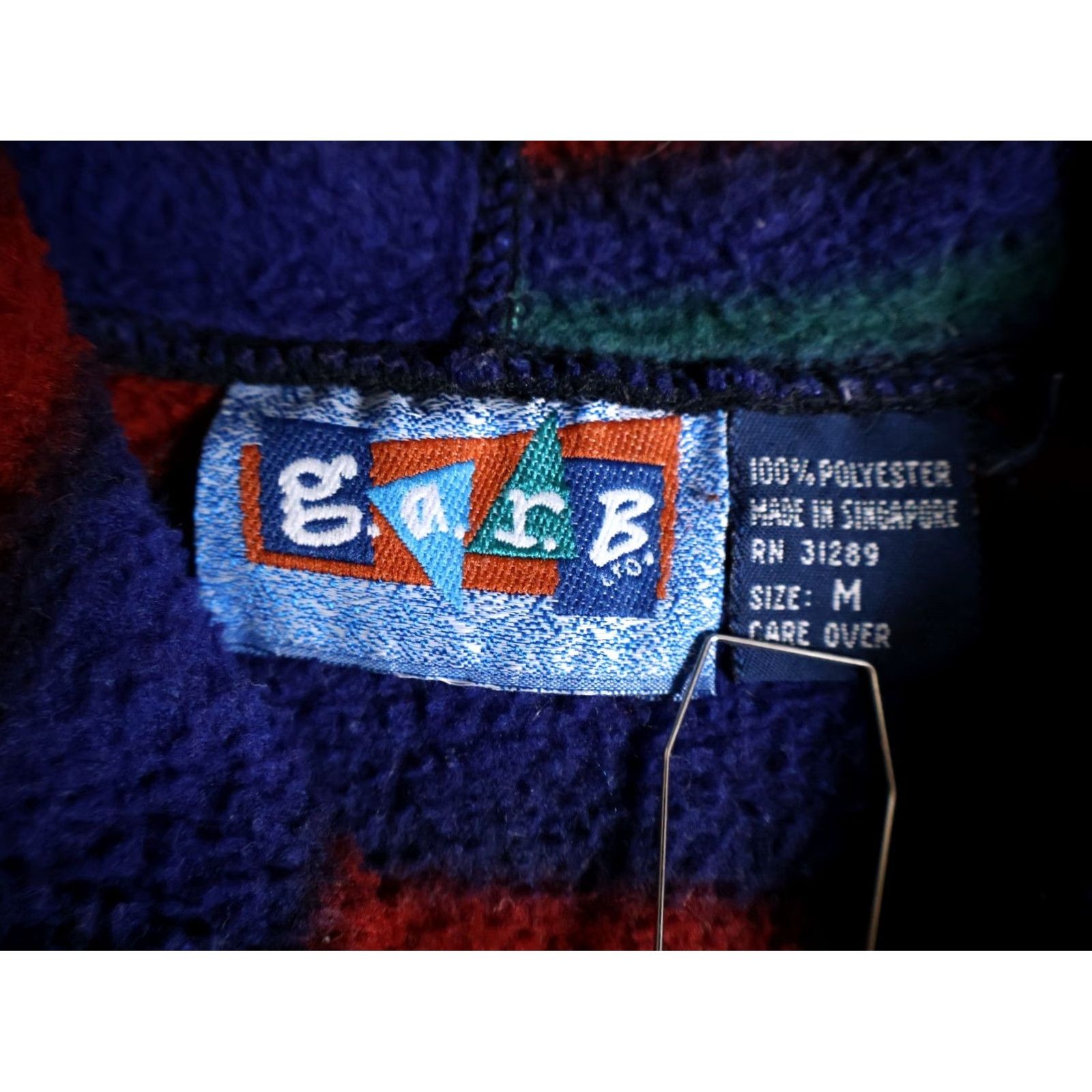 Vintage VINTAGE GARB Oversized Aztec Pattern Fleece Pullover Hoodie Men Medium Red Geometric 90s Tribal Crew Neck Size US M / EU 48-50 / 2 - 3 Thumbnail