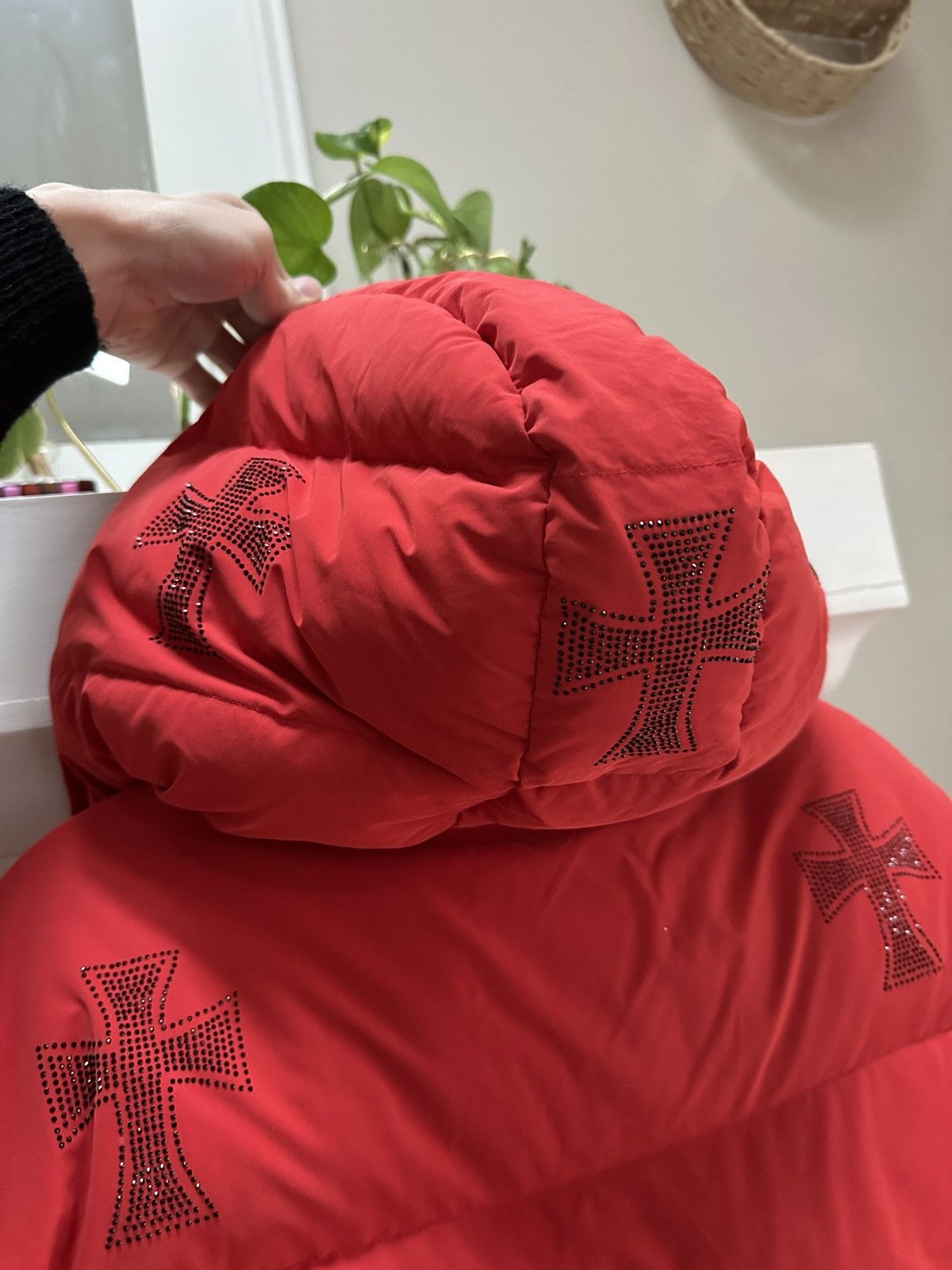 Unknown London Rhinestone Red Puffer Jacket Size US S / EU 44-46 / 1 - 9 Thumbnail
