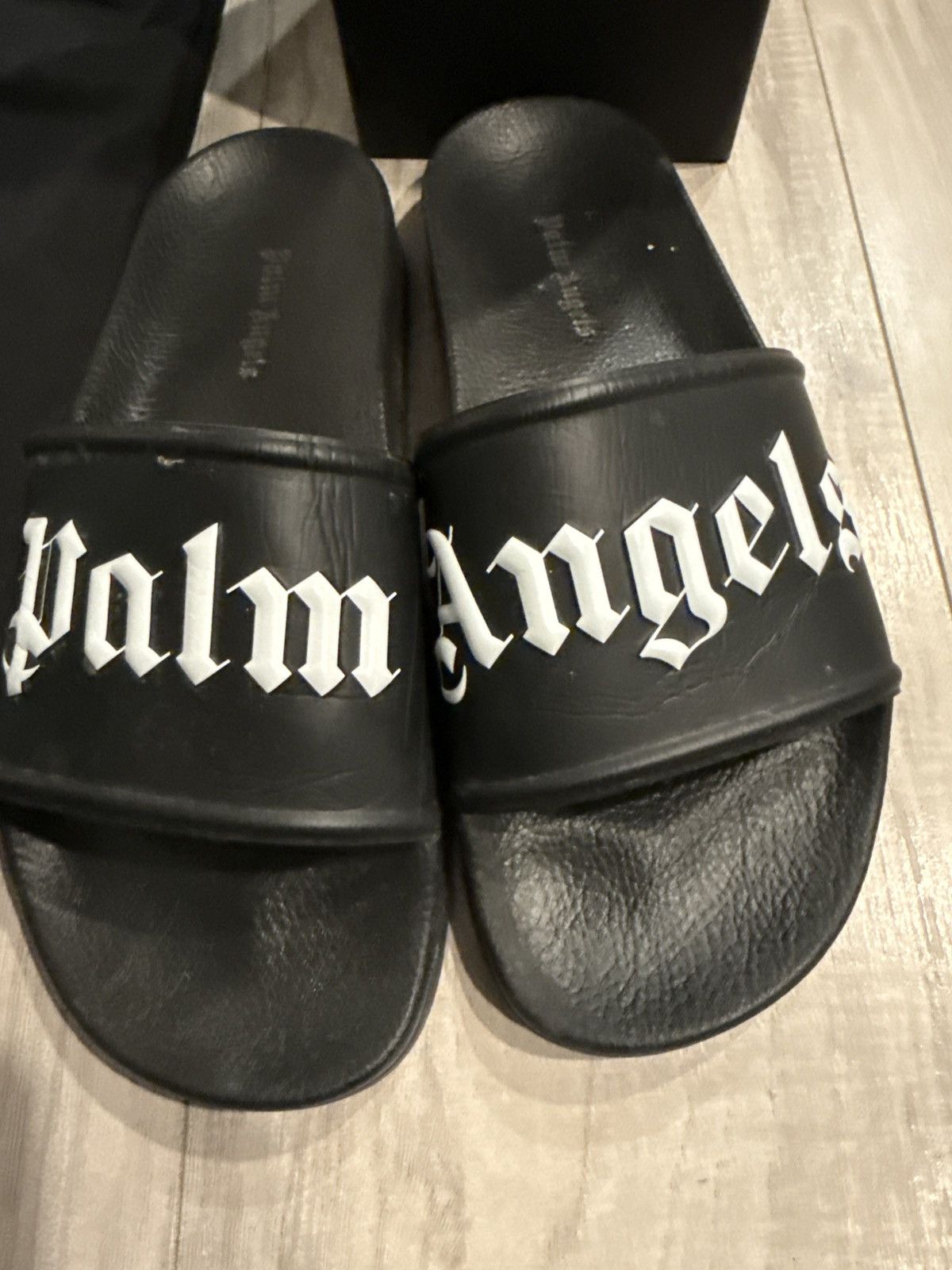 Palm Angels Palm Angels Pool Slider Black White 41 Size US 8 / EU 41 - 5 Thumbnail