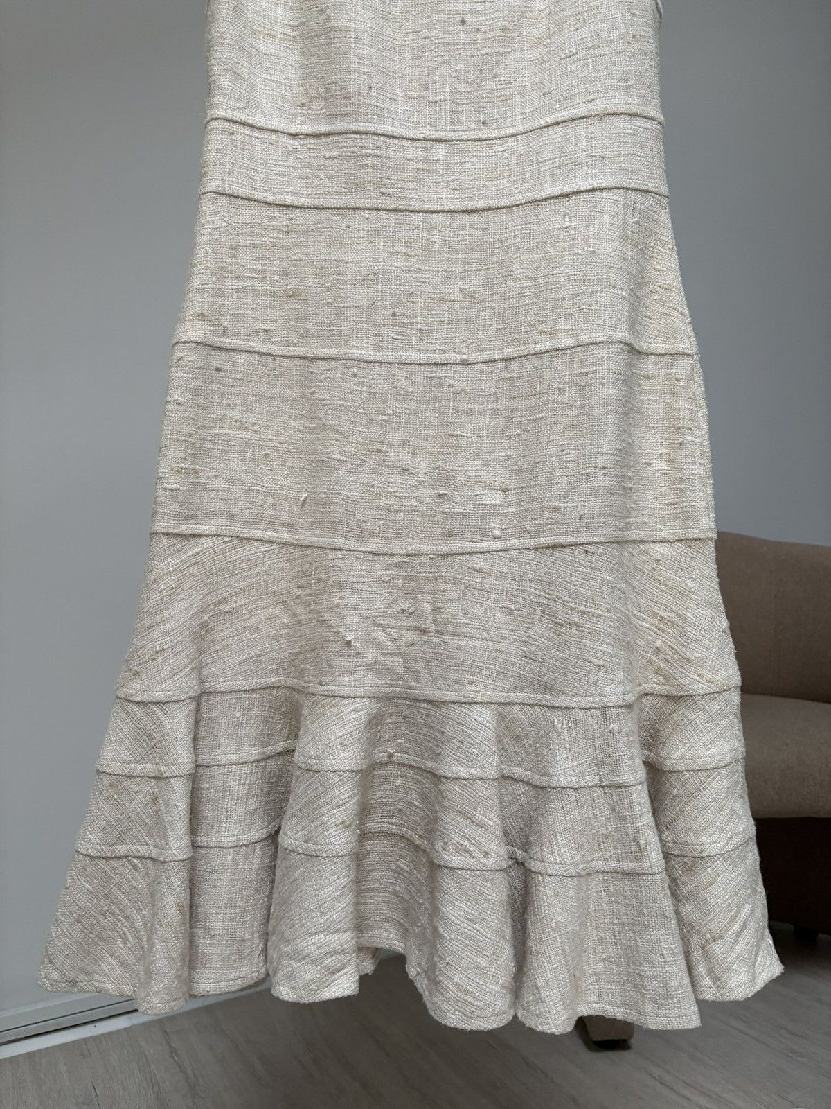 Akris Akris Punto 100% Silk Raw Silk Dress Beige Sleeveless US 4 Size S / US 4 / IT 40 - 14 Thumbnail