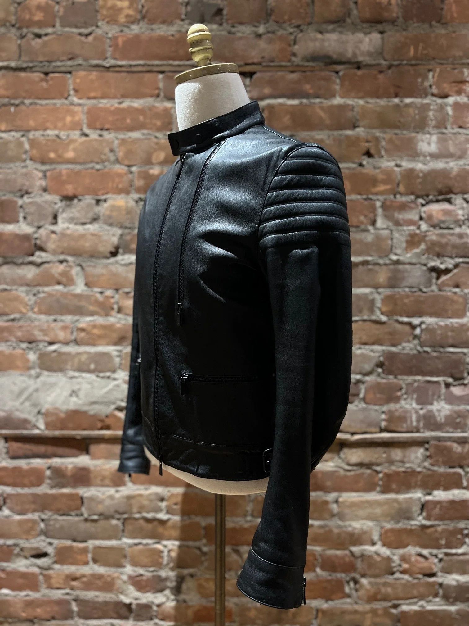 Porsche Design Porsche Design by BOSS Men’s Leather Biker Jacket Size US S / EU 44-46 / 1 - 3 Thumbnail