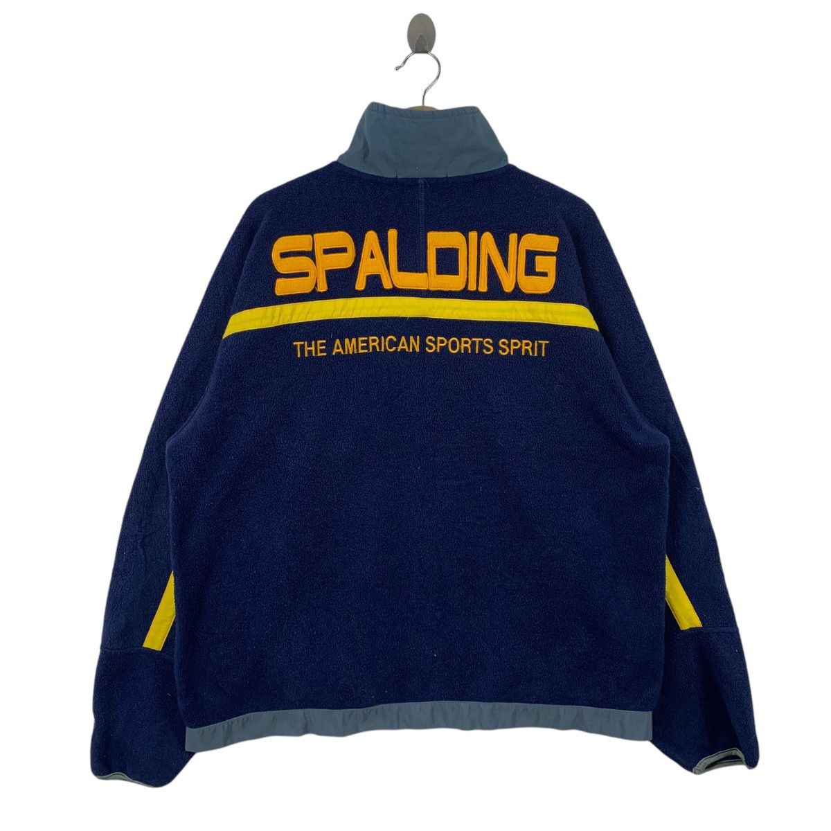 Spalding × Vintage Vintage SPALDING American Sportswear Big Logo Sweater Jacket Size US L / EU 52-54 / 3 - 2 Thumbnail