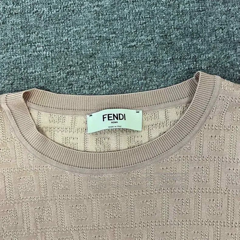 Fendi Fendi Double F Logo Embossed Knit Short Sleeve Size US M / EU 48-50 / 2 - 4 Thumbnail