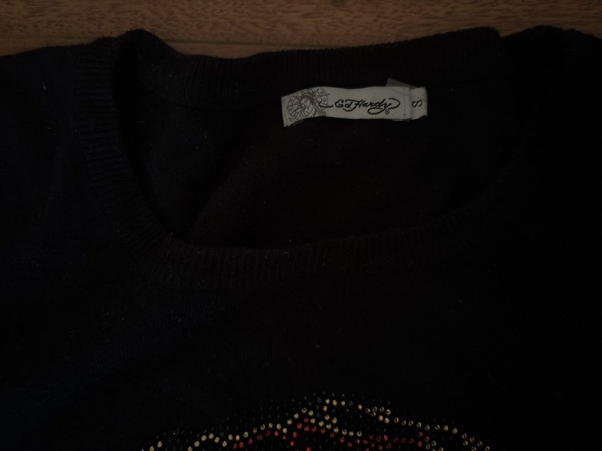 Ed Hardy Ed Hardy Rhinestone Tiger Long Sleeve Top Size S / US 4 / IT 40 - 2 Thumbnail