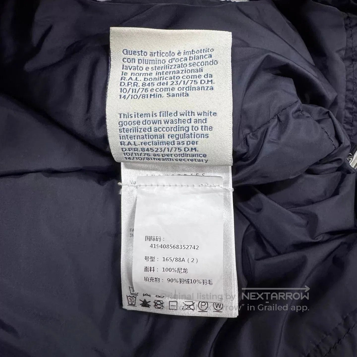 Moncler Blue Puffer Jacket with Front Zip and Chest Panel. Size US M / EU 48-50 / 2 - 8 Thumbnail