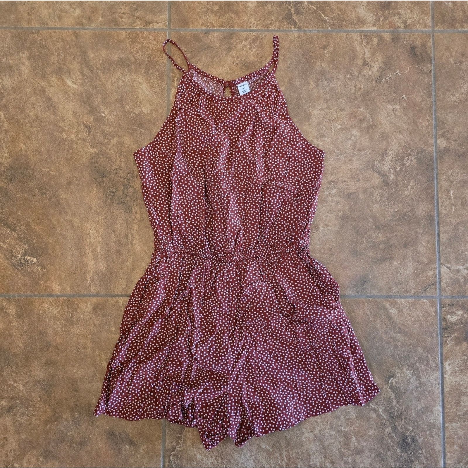 Old Navy Red White Polka Dot | OLD NAVY | Romper Size 25" / US 0 / IT 36 - 1 Thumbnail