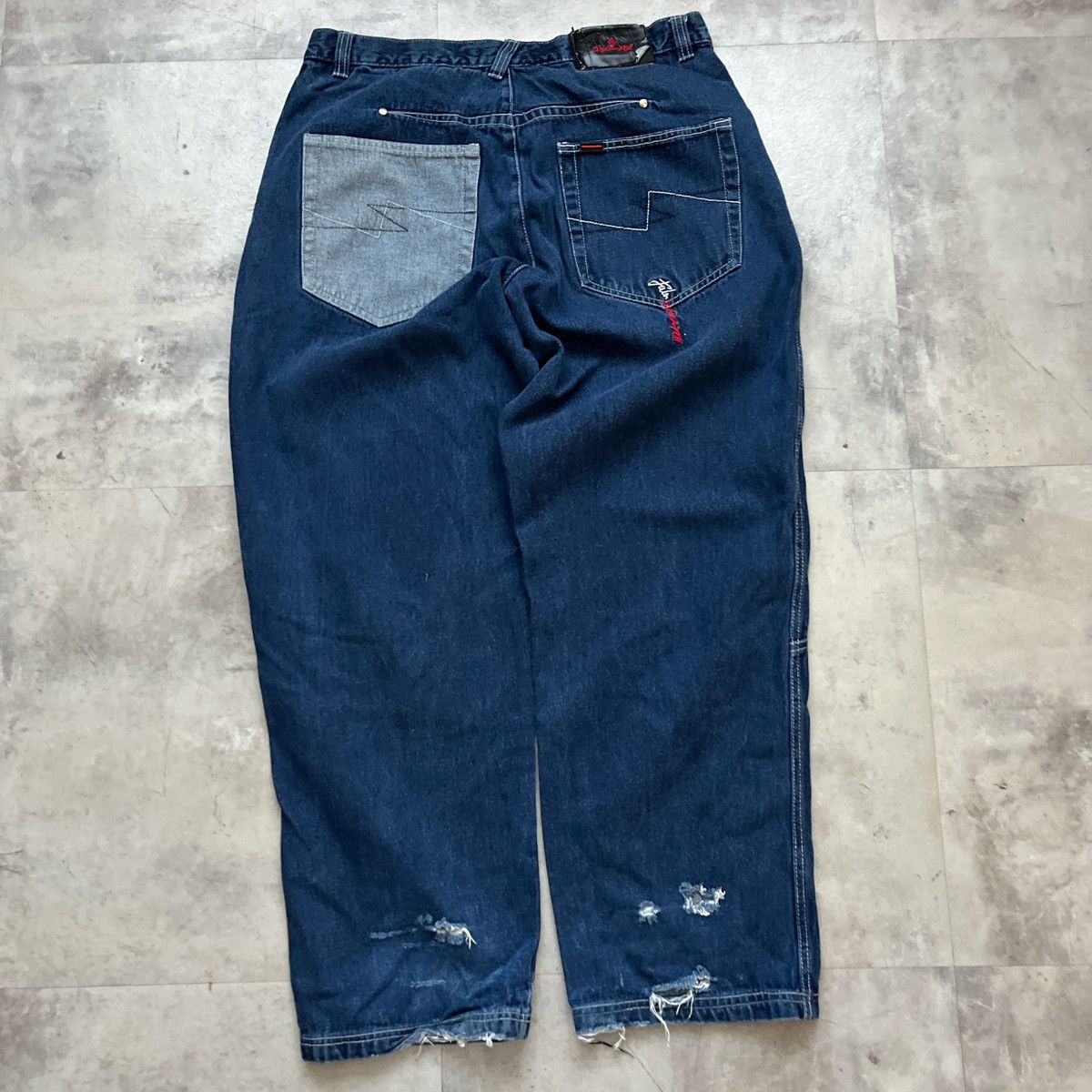 Fubu × Vintage Y2K Vintage Dark Wash Fubu Baggy Jeans Size US 36 / EU 52 - 4 Thumbnail