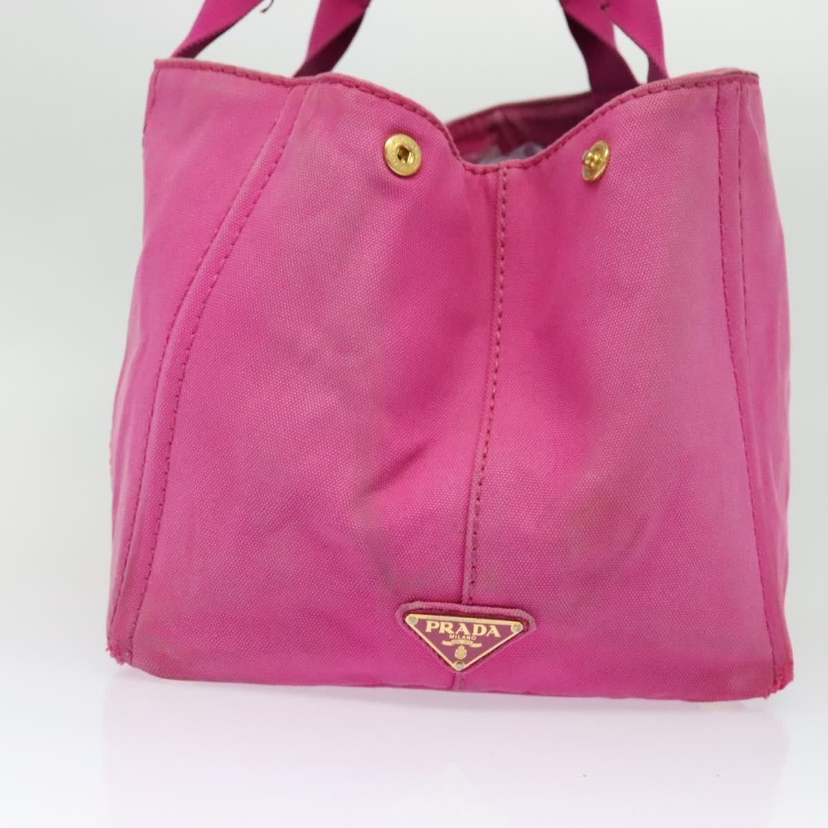 Prada PRADA Canapa GM Hand Bag Canvas Pink Gold Size ONE SIZE - 4 Thumbnail