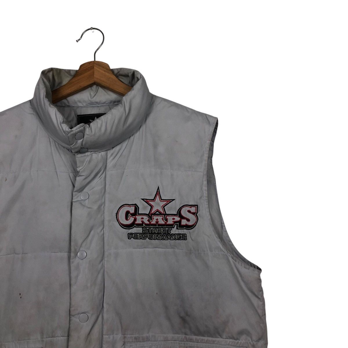 Japanese Brand 📌Vintage Biker Vest Jacket Puffer Craps Big Logo Size US L / EU 52-54 / 3 - 8 Thumbnail