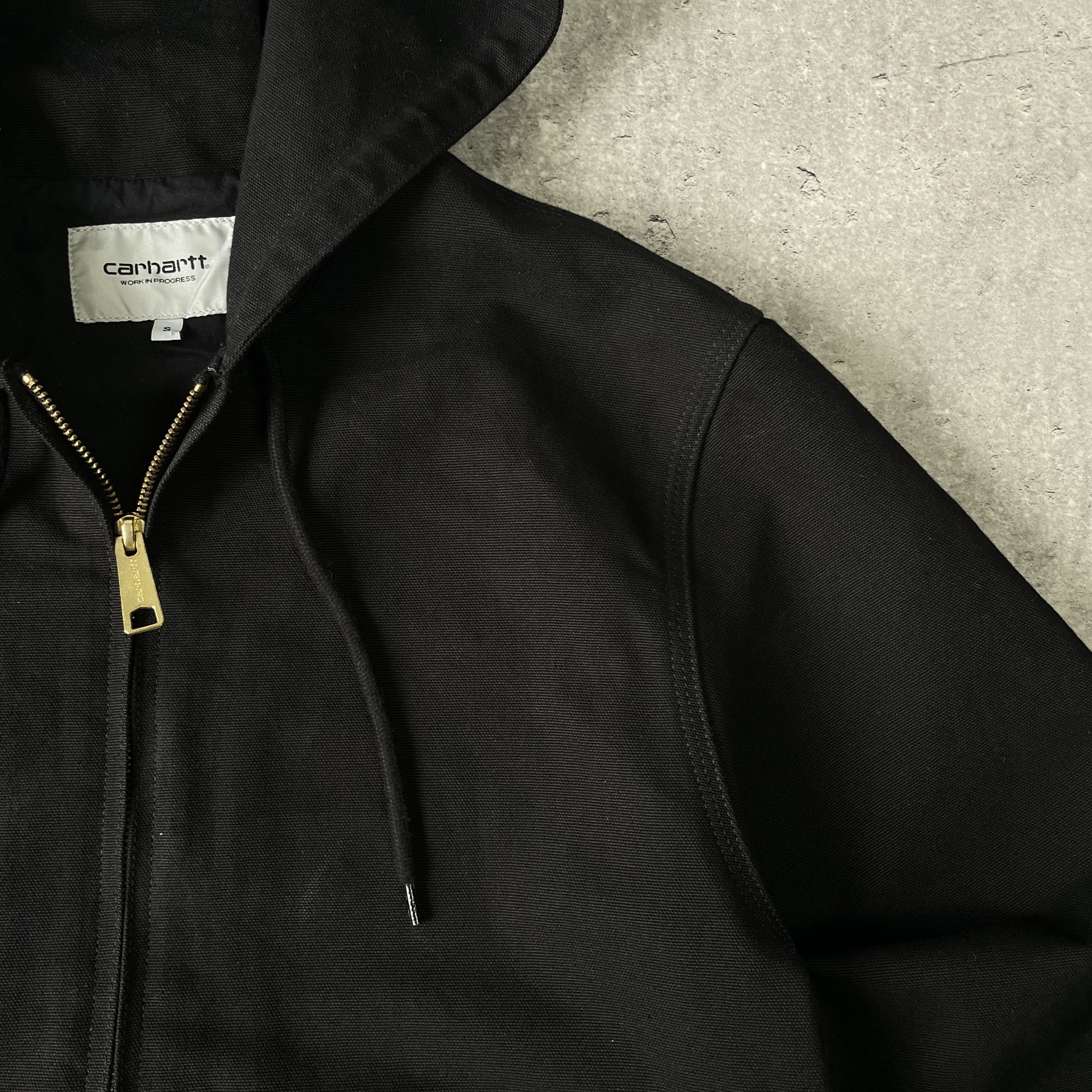 Carhartt Carhartt Active Jacket Black Denim Hooded Jacket Vintage S Size US S / EU 44-46 / 1 - 4 Thumbnail