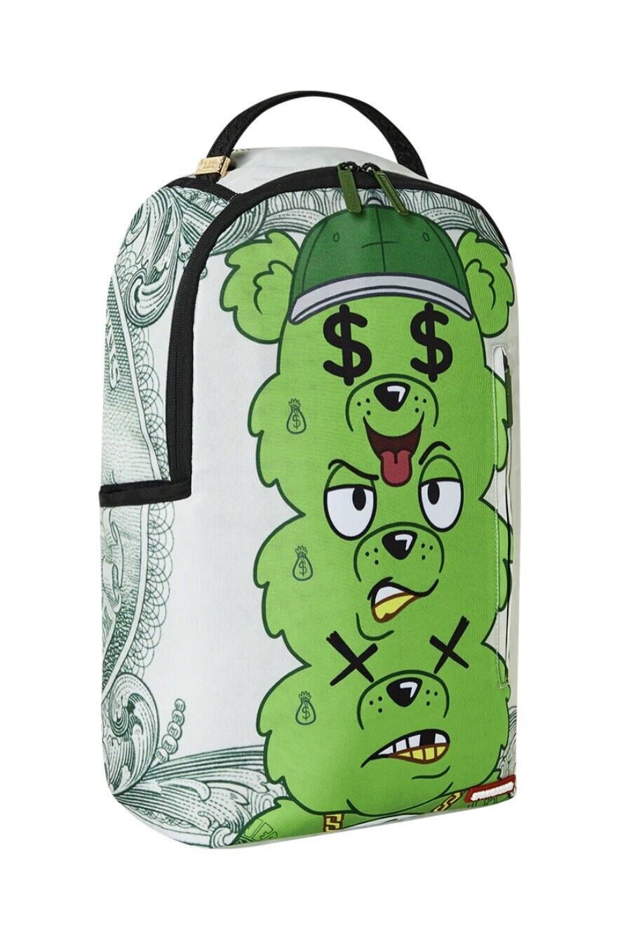 Sprayground Sprayground Seeing TRIPLE MONEY BEAR Green Backpack Size ONE SIZE - 2 Thumbnail