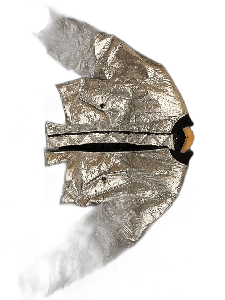 Dries Van Noten Silver Bomber Jacket Medium