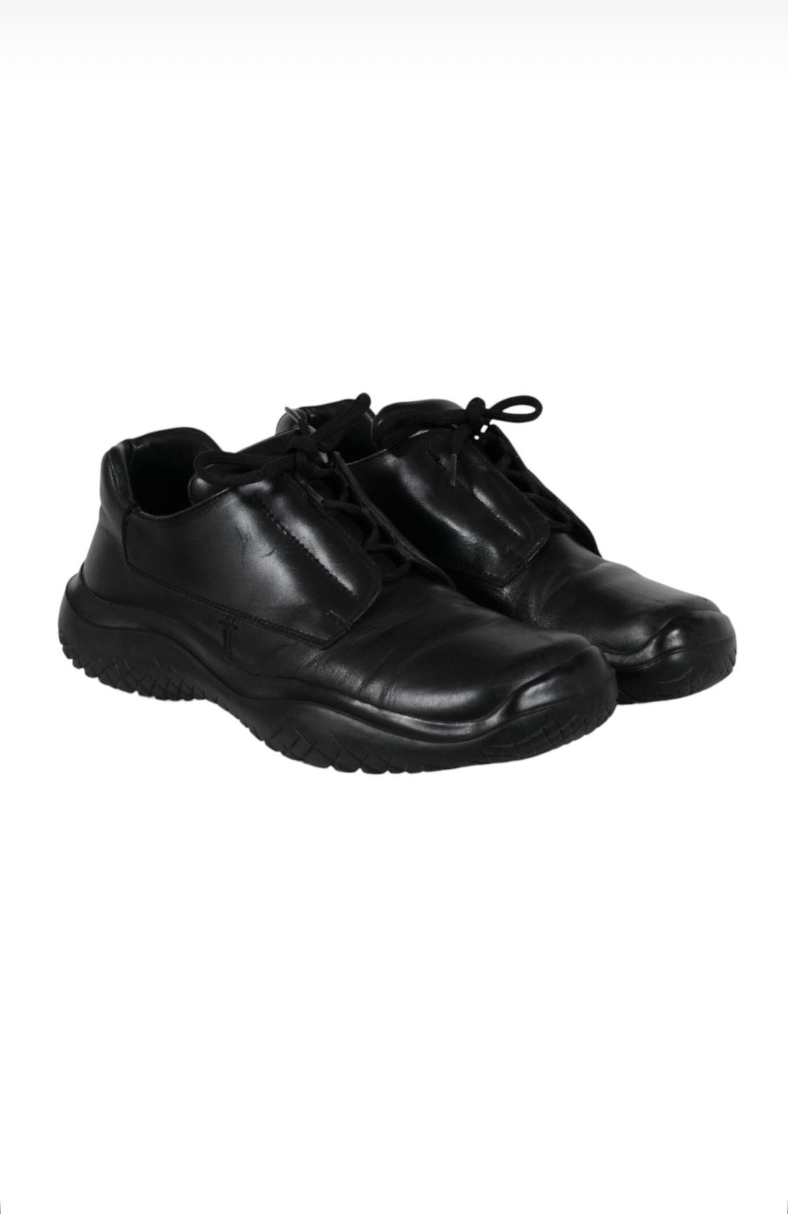 Prada AW99 Vtg Chunky Derby Black Leather - 02552 Size US 10.5 / EU 43-44 - 1 Thumbnail
