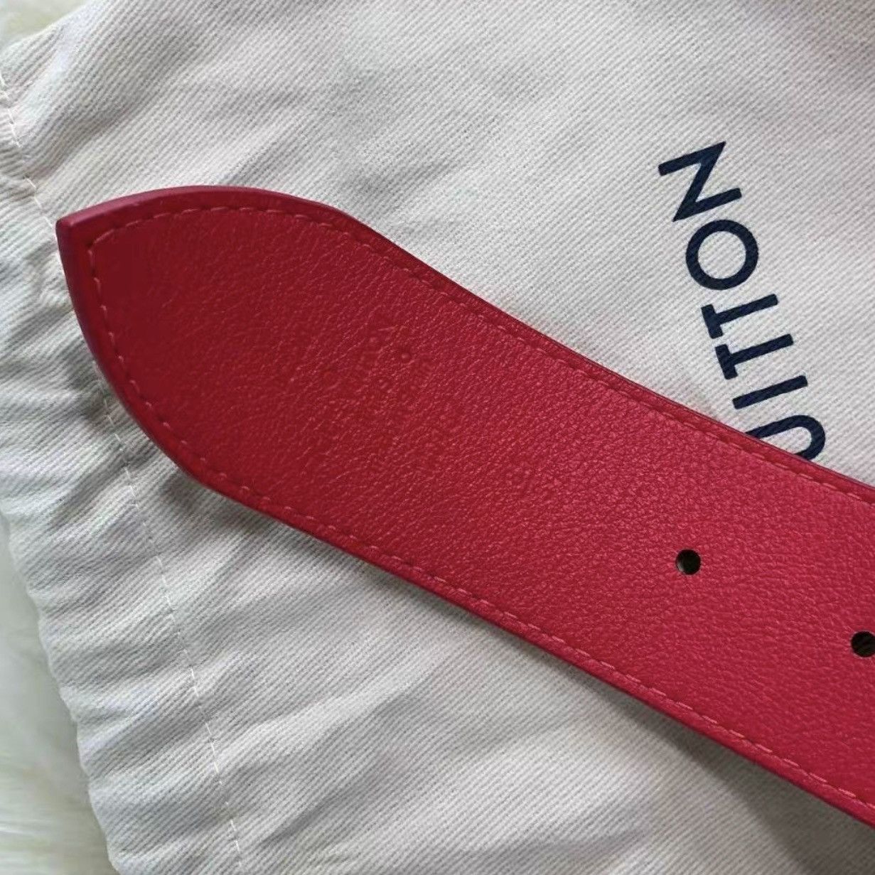 Louis Vuitton Louis Vuitton Virgil Abloh Red Monogram Chain Belt -Seoul Size ONE SIZE - 5 Thumbnail