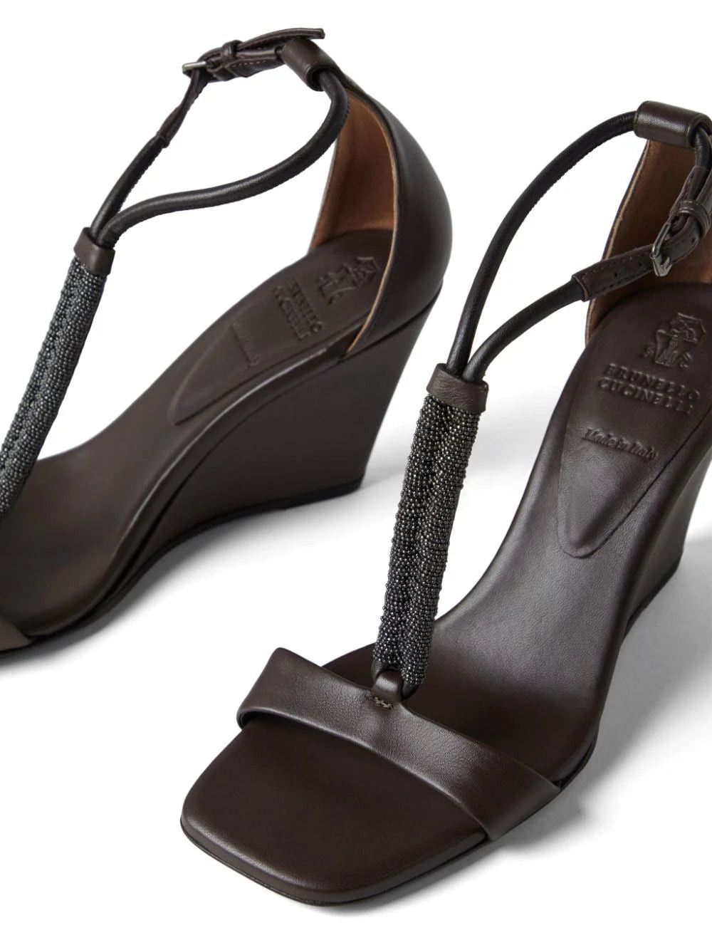 Brunello Cucinelli o1w1db10825 Pair Of Sandals With Heels in Dark Brown Size US 10 / IT 40 - 3 Thumbnail