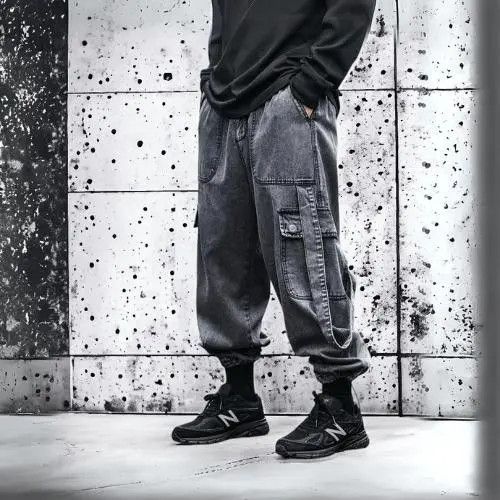 Jean Fukuoka x Kouno Gray Cargo Cropped Denim Jeans Size US 32 / EU 48 - 5 Thumbnail