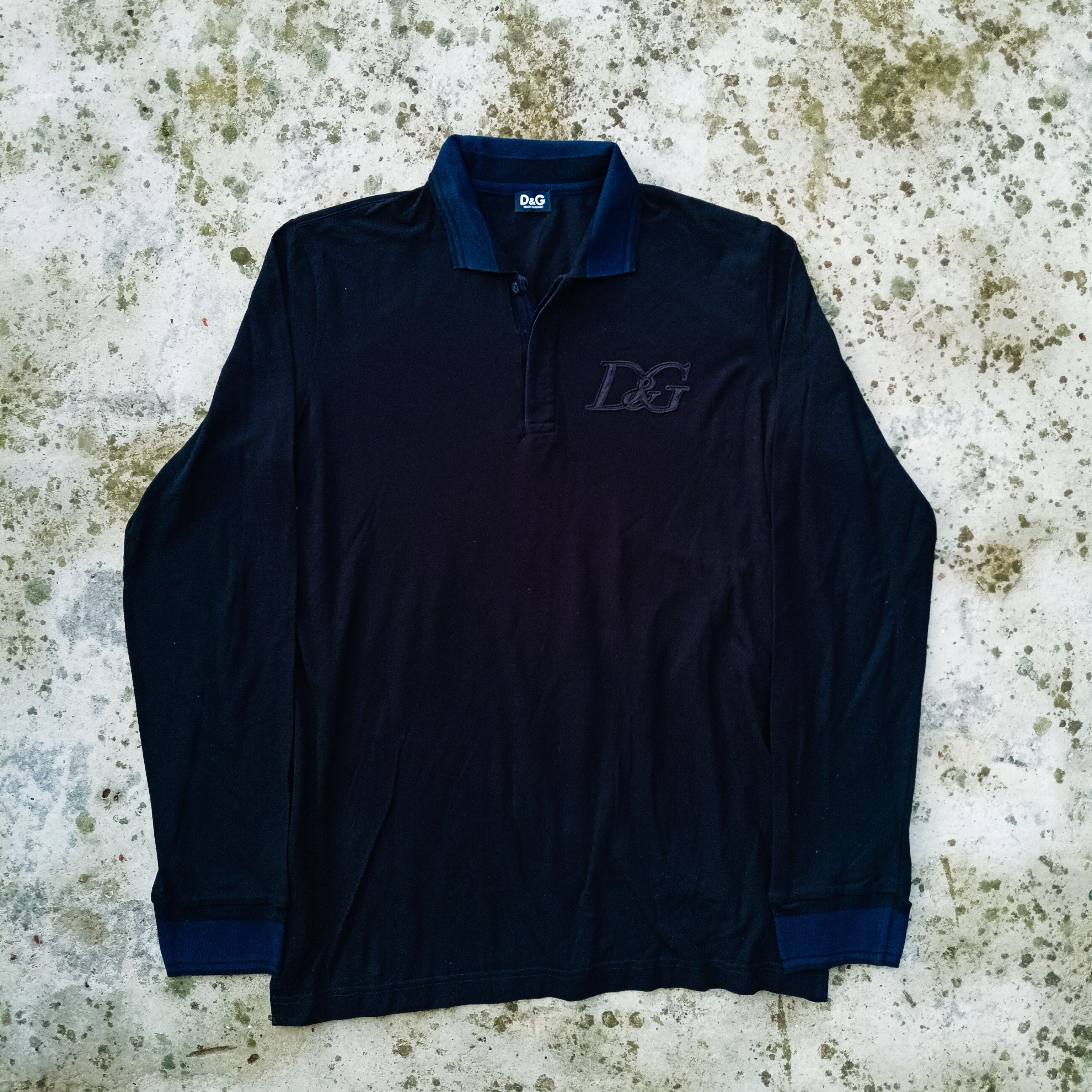 Designer × Dolce & Gabbana dolce gabbana longsleeve polo navy blue Size US XL / EU 56 / 4 - 1 Thumbnail