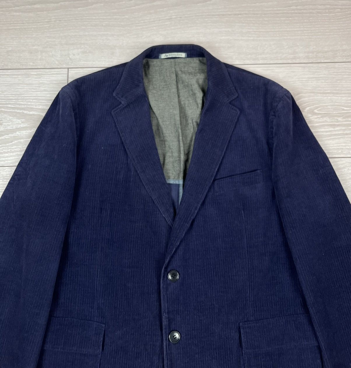 Designer Samuel Windsor England Blue Corduroy Blazer Jacket Size US XL / EU 56 / 4 - 5 Thumbnail