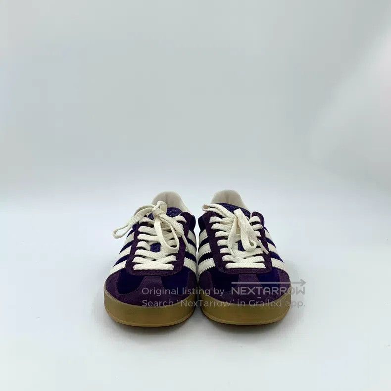 Gucci Gucci Dark purple suede lacing casual flat shoes German tr Size US 5.5 / IT 35.5 - 3 Thumbnail
