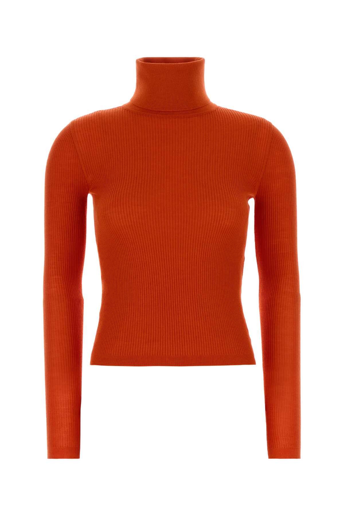 Orange Cashmere Blend Sweater