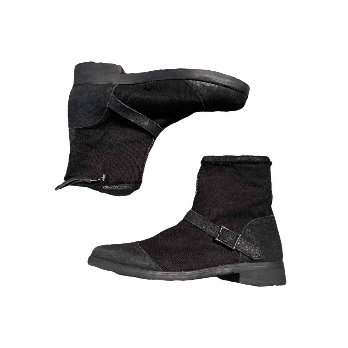 14th Addiction 14th addiction Leather Canvas Side Zip Boots archive Size US 9.5 / EU 42-43 - 4 Thumbnail