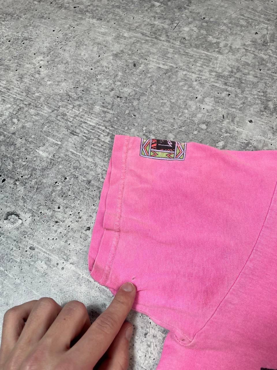 Stussy Vintage Stussy 7 Big Logo Pink Tee T-Shirt Y2K Size US S / EU 44-46 / 1 - 5 Thumbnail