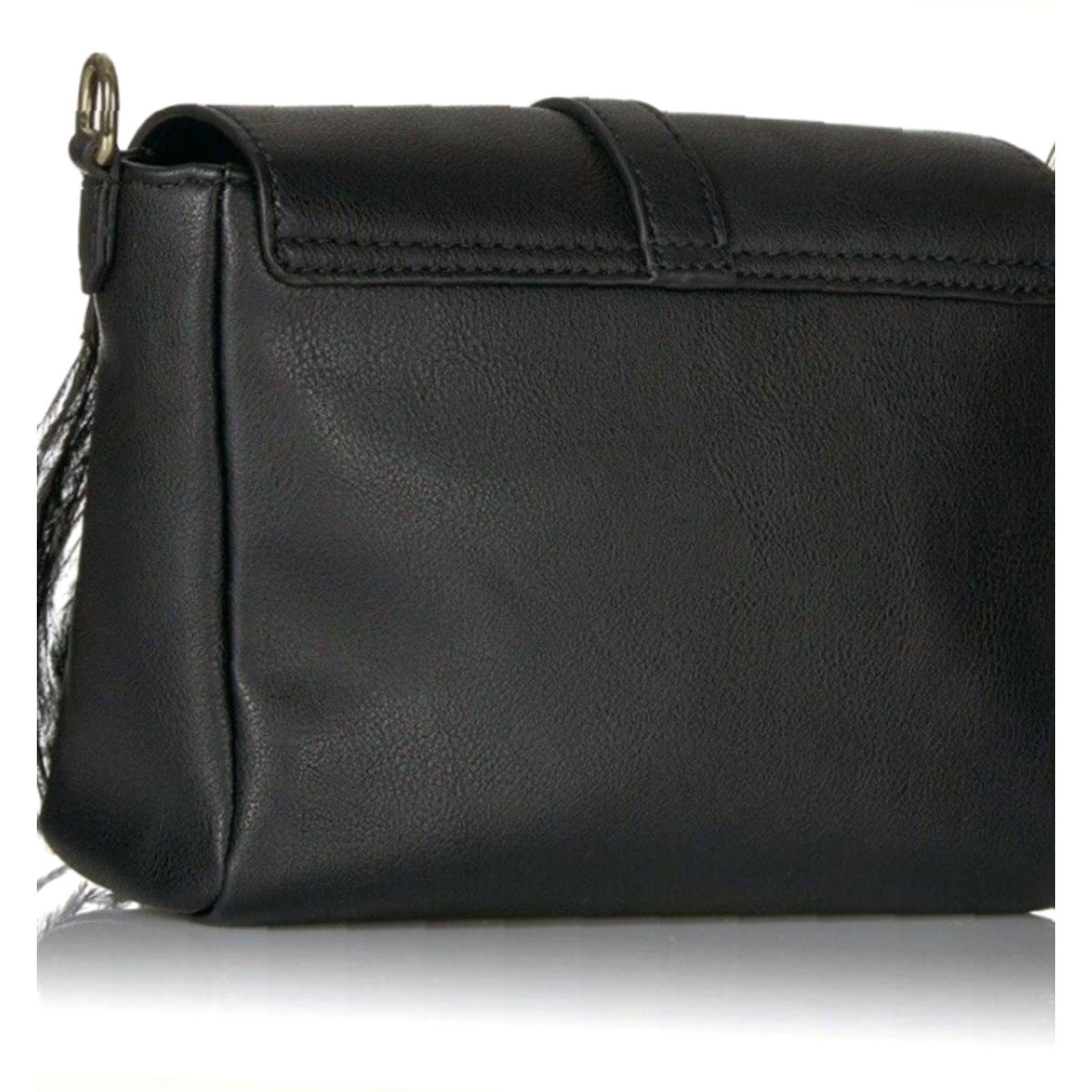 Vintage VINTAGE The Fix Courtney O Ring Feather Cross-Body Bag Chain Strap Black Cocktail NWT9 Size ONE SIZE - 4 Thumbnail