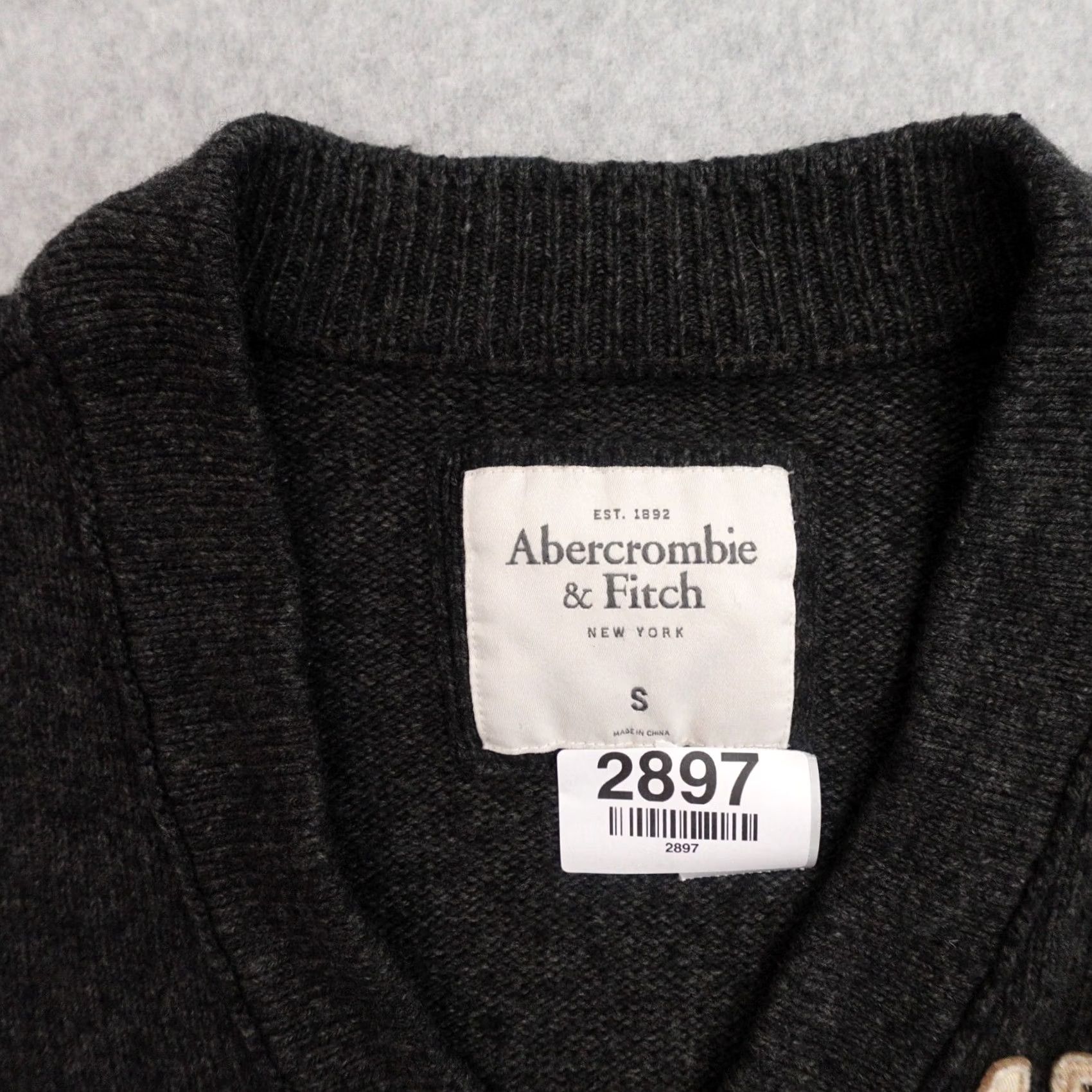 Abercrombie & Fitch Abercrombie & Fitch Cardigan Womens Small Blue Wool Blend Embroidered Sweater Size S / US 4 / IT 40 - 4 Thumbnail