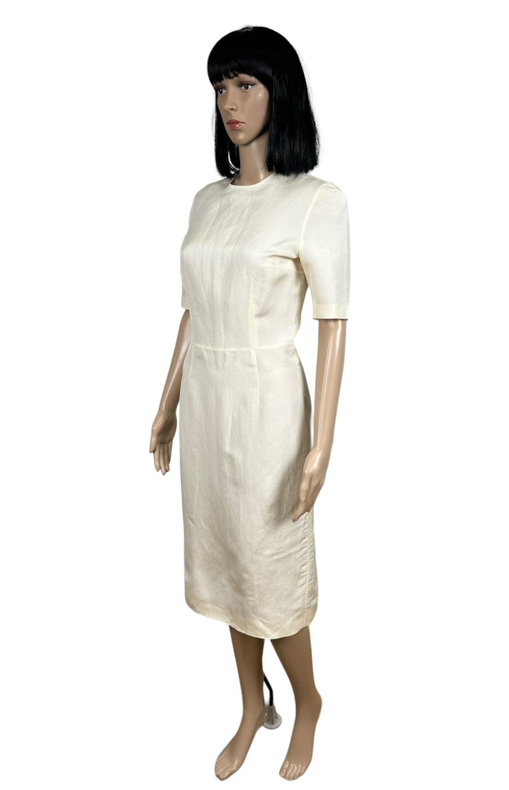 Prada Prada 100% Silk Shift Dress Ivory Knee-Length size 40 Size S / US 4 / IT 40 - 5 Thumbnail