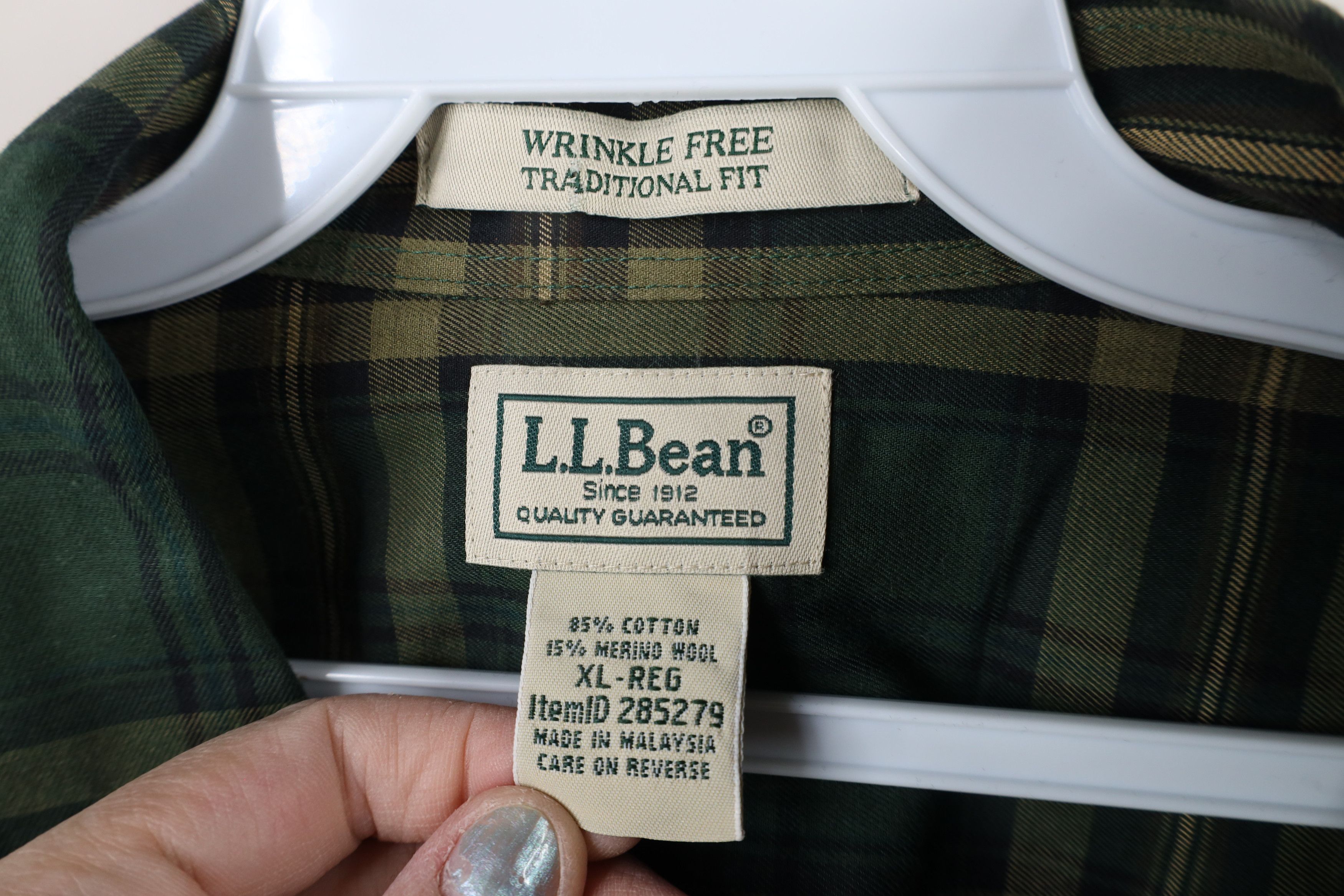 L.L. Bean × Vintage Vintage LL Bean Traditional Fit Collared Button Down Shirt Size US XL / EU 56 / 4 - 5 Thumbnail